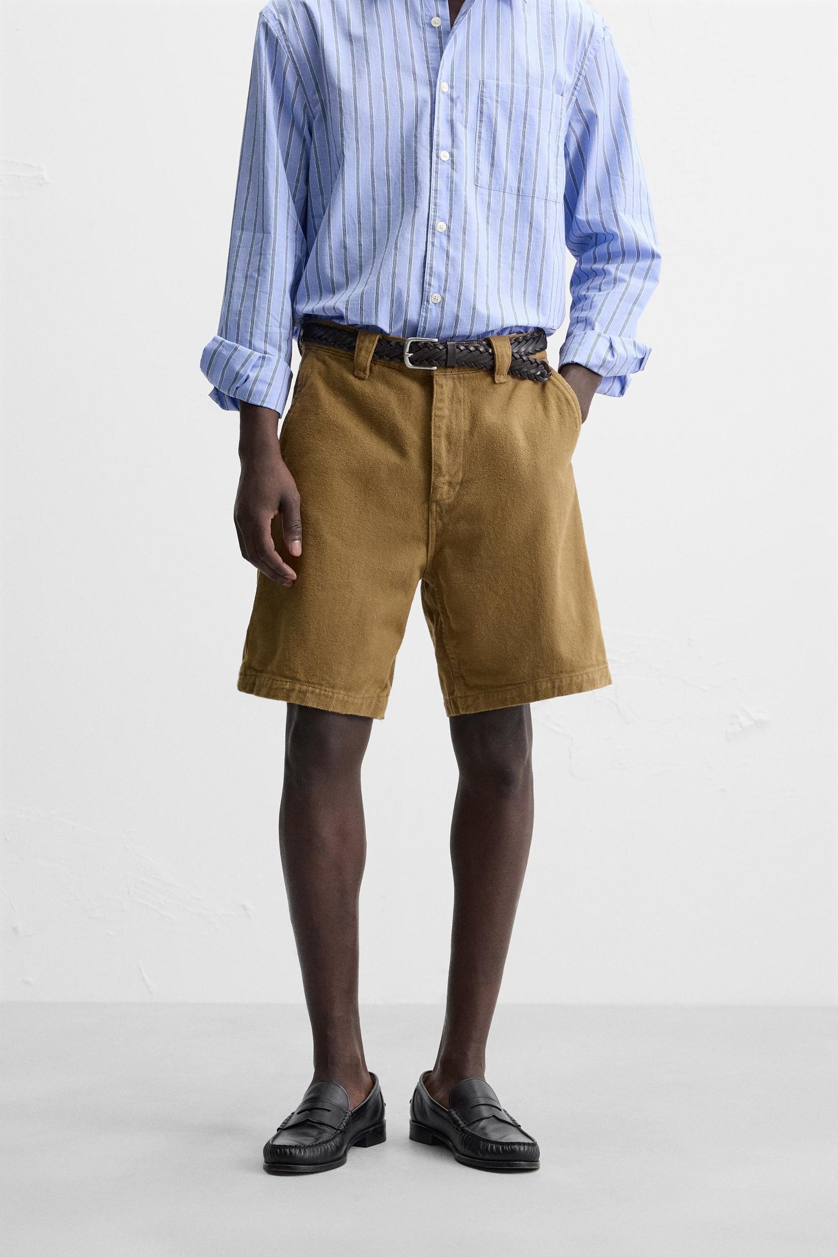 TEXTURED REGULAR FIT SHORTS Product Image