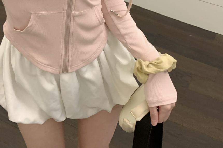 Plain Zip Hoodie / Mid Rise Shorts Product Image