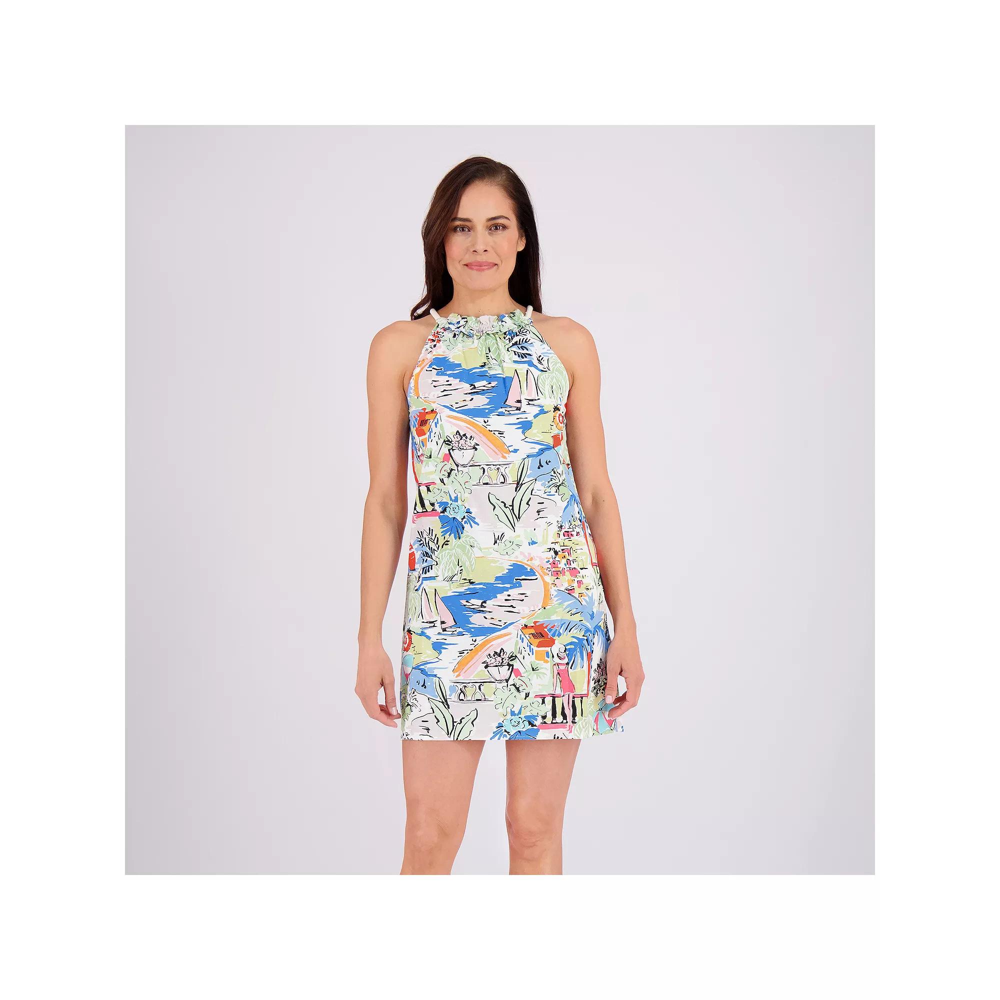 Women's London Times A-Line Halter Dress,  Product Image