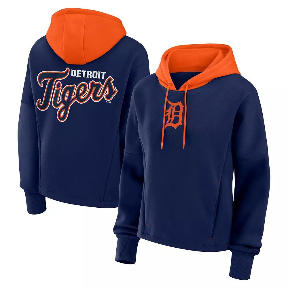Womens Fanatics Detroit Tigers Oversized Legacy Favorite Spectator Pullover Hoodie Blue Product Image