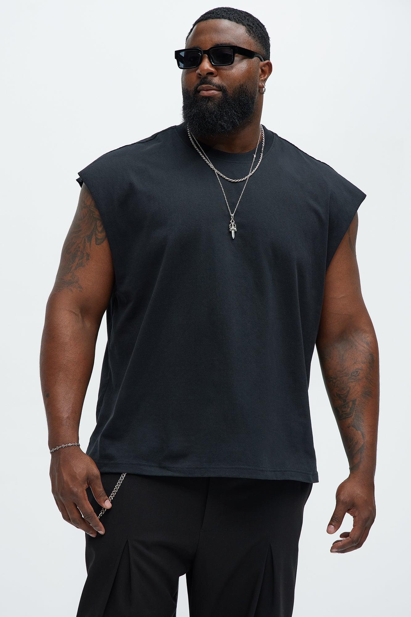 Relaxed Heavyweight Muscle Tee - Black Product Image
