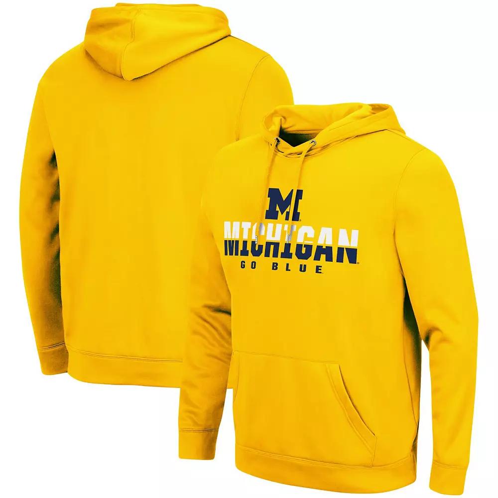 Men's Colosseum Maize Michigan Wolverines Lantern Pullover Hoodie,  Product Image
