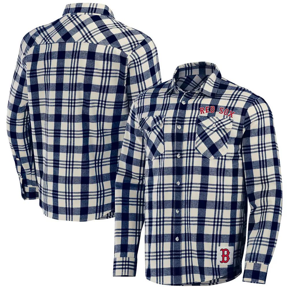 Mens Darius Rucker Collection by Fanatics Seattle Mariners Plaid Flannel Button-Up Shirt Blue Product Image