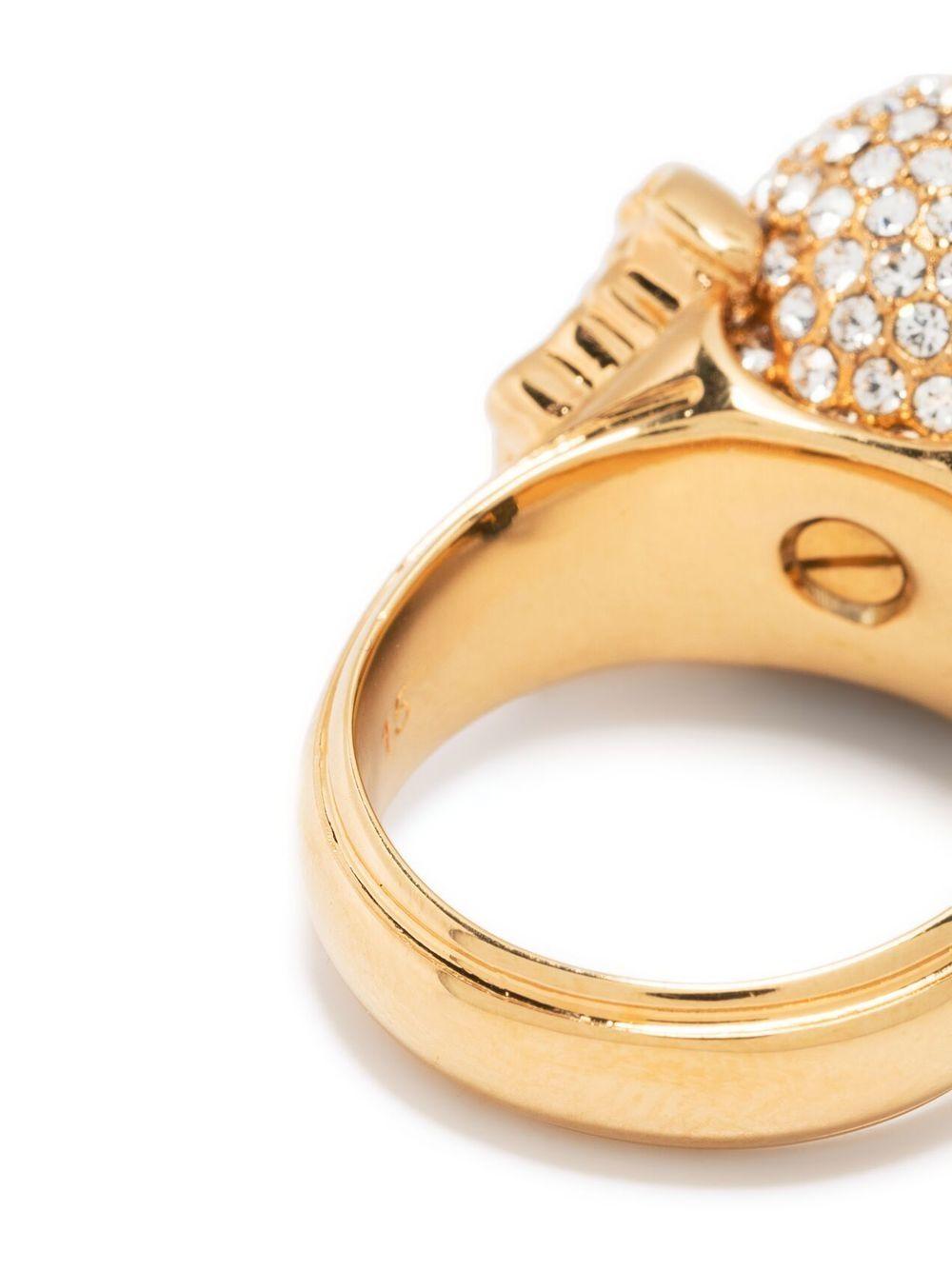 Medusa crystal-embellished ring Product Image
