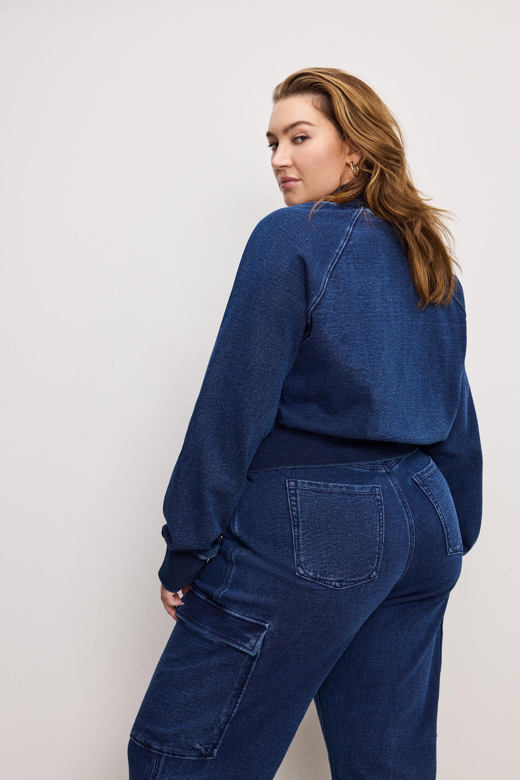 JEANIUS HALF ZIP SWEATSHIRT | INDIGO377 Product Image