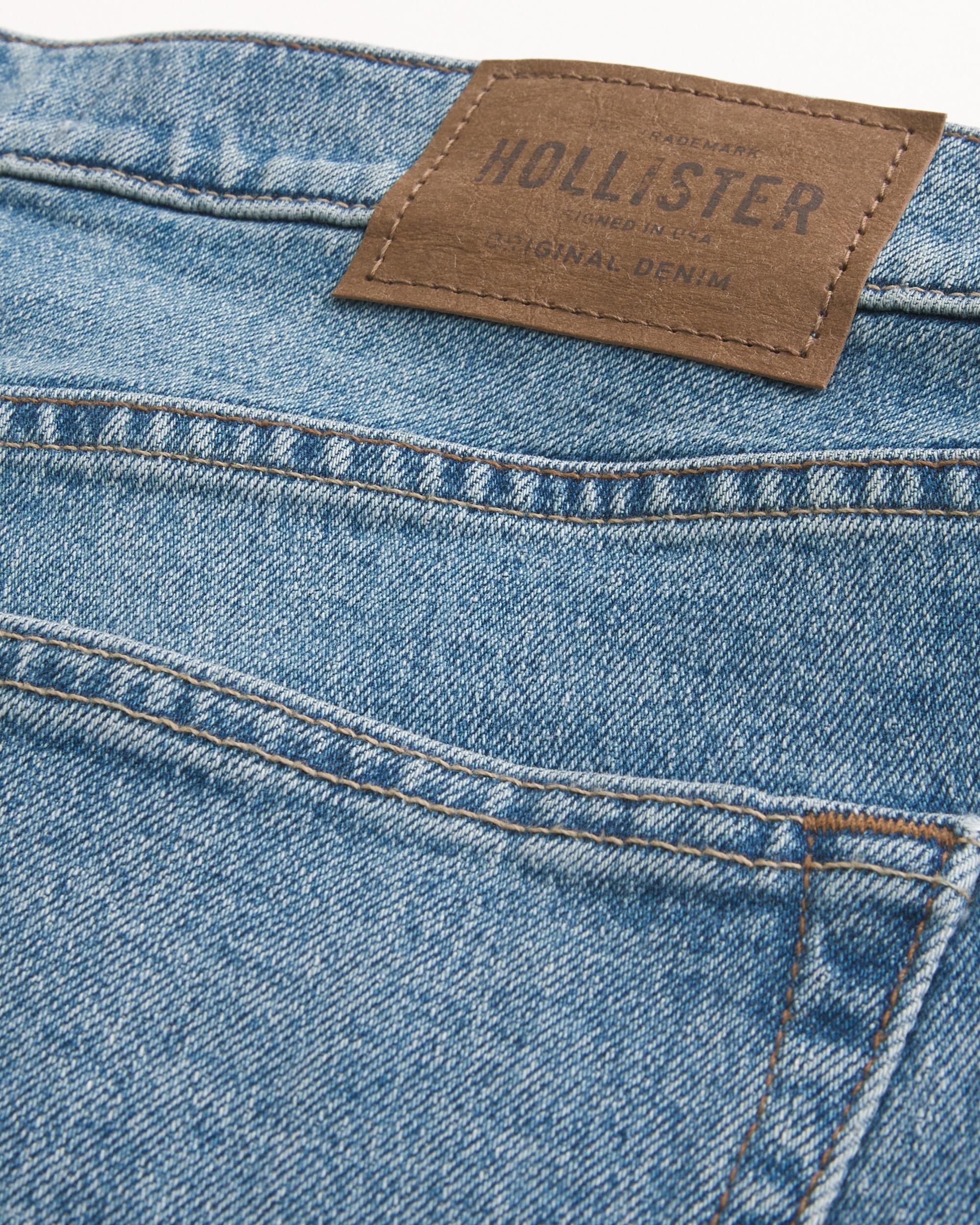 Medium Wash Slim Straight Jeans Product Image