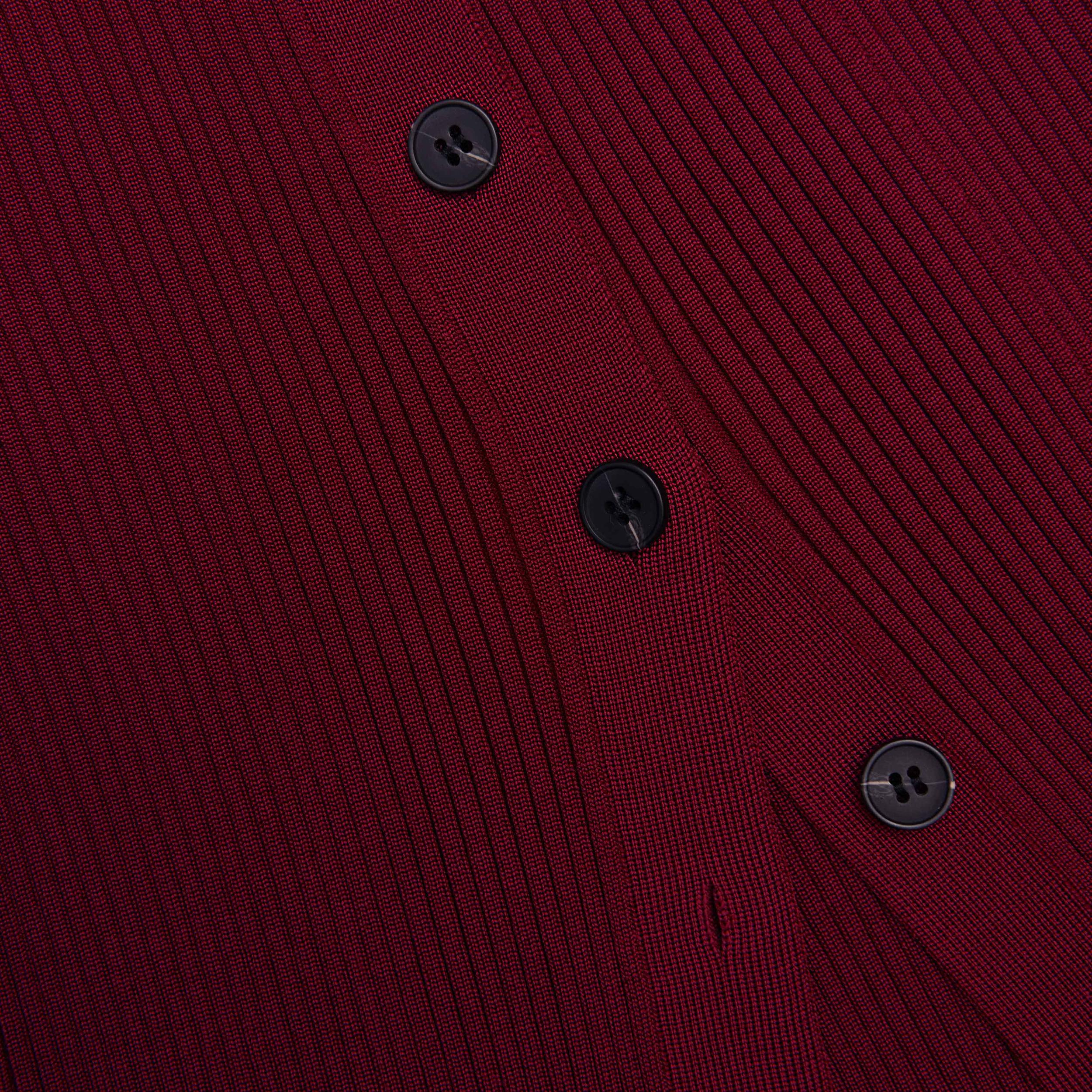 Burgundy Cut Out Rib Knit Midi Dress Product Image