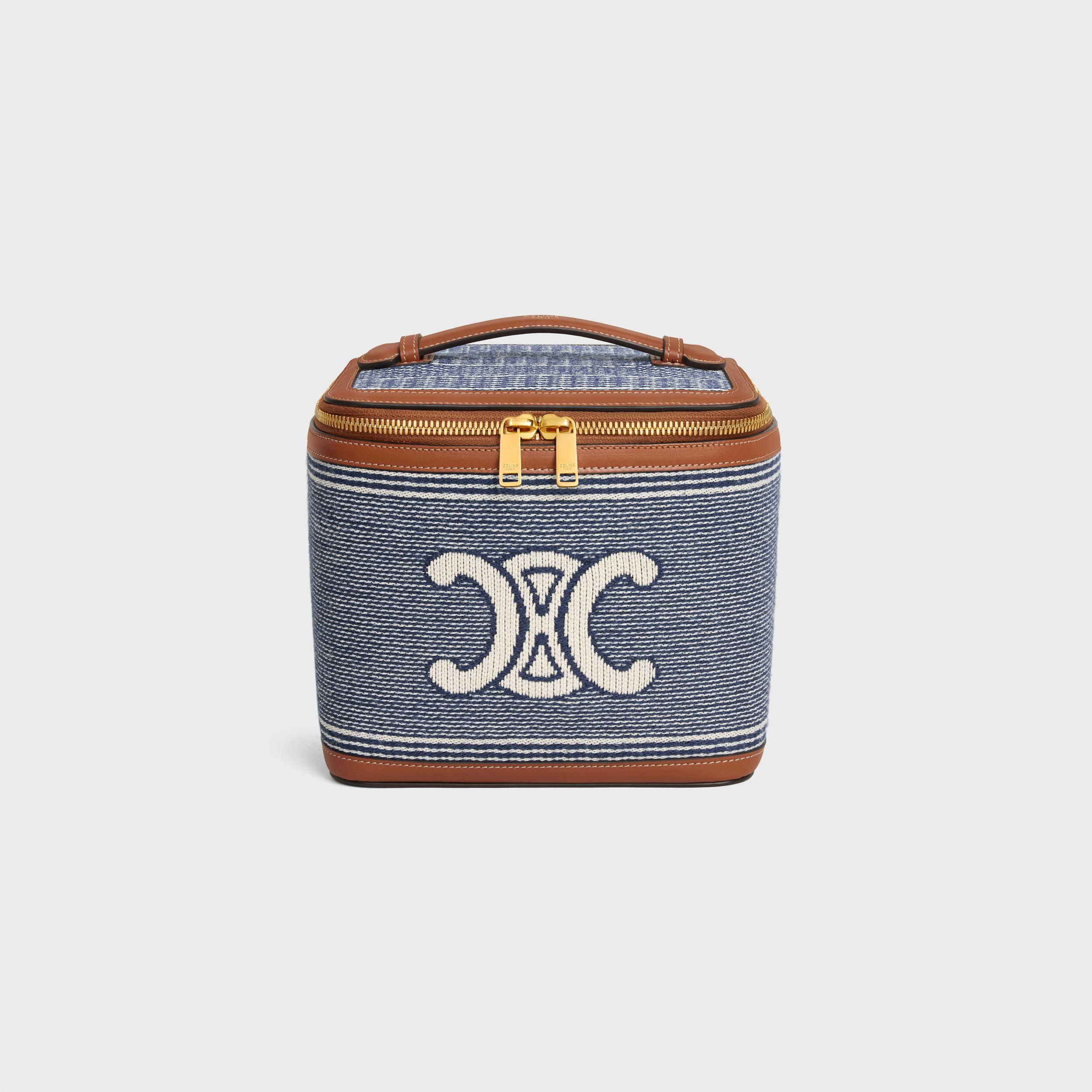 VANITY CASE IN JACQUARD TEXTILE AND CALFSKIN Product Image