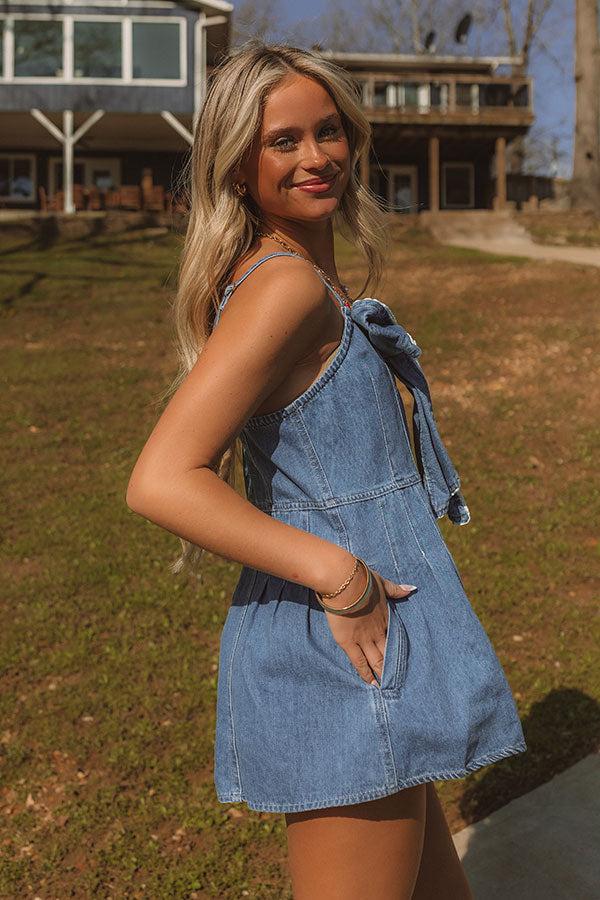 Small Town Parade Denim Romper Product Image