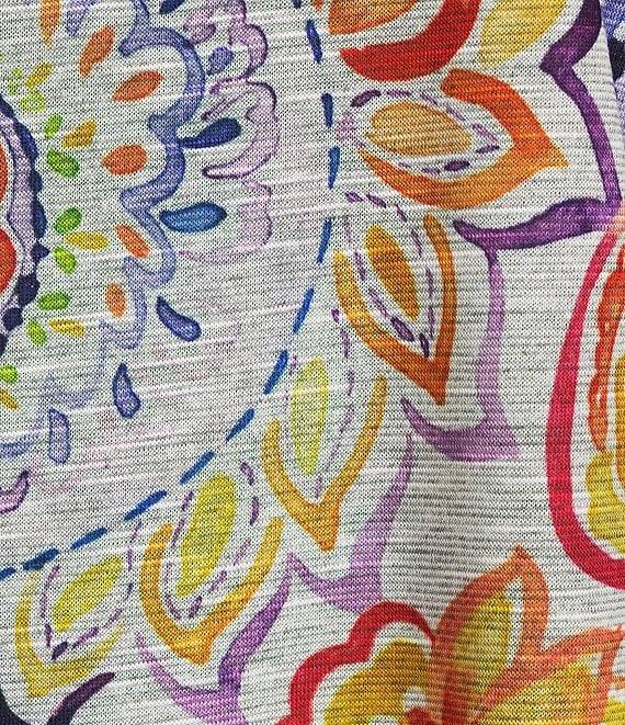 Leo & Nicole Paisley Print Crew Neck Short Sleeve Tee Shirt Product Image