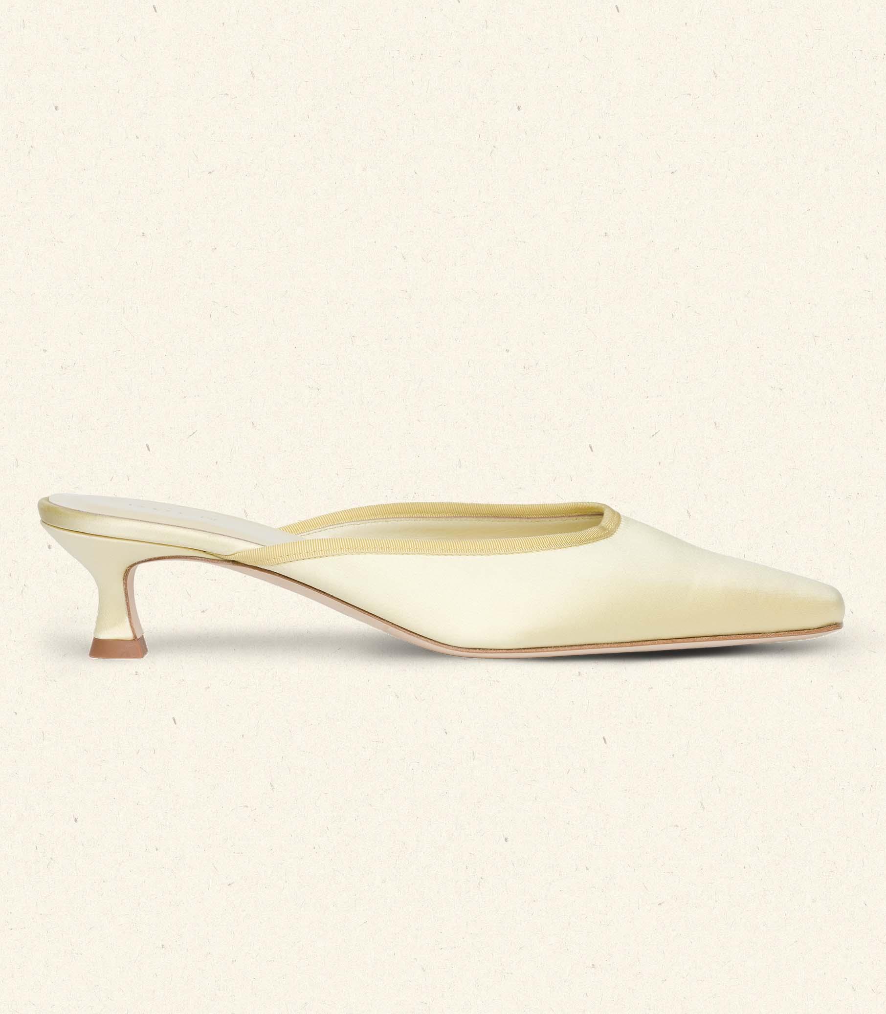 LUMA HEEL -- LEMON SATIN Product Image