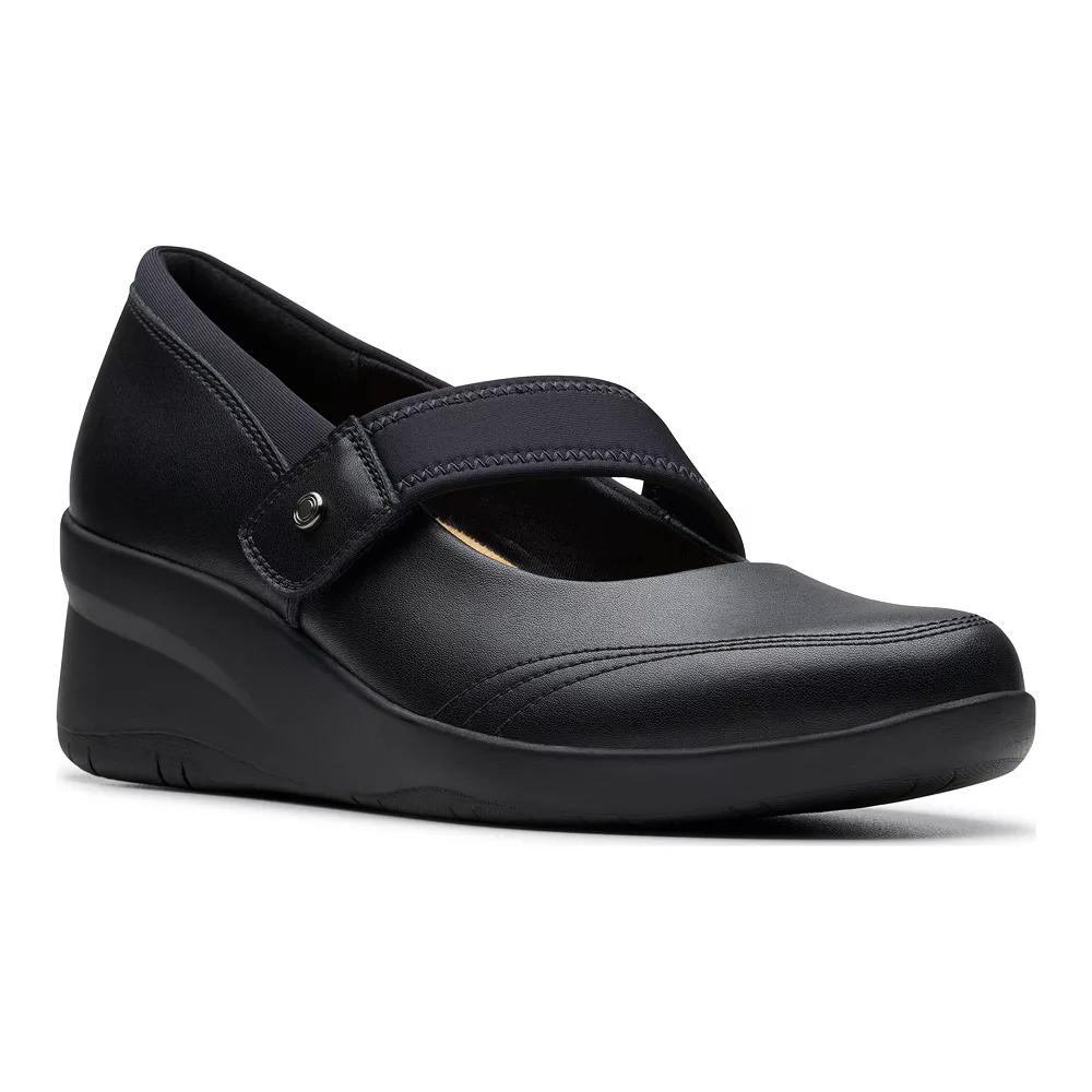 Clarks® Suttyn May Women's Leather Mary Jane Wedge Shoes,  Product Image