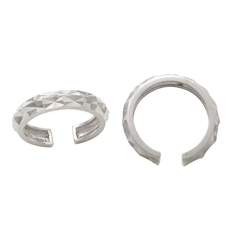 Amella Jewels Sterling Silver Diamond Cut Ear Cuff, Women's Product Image