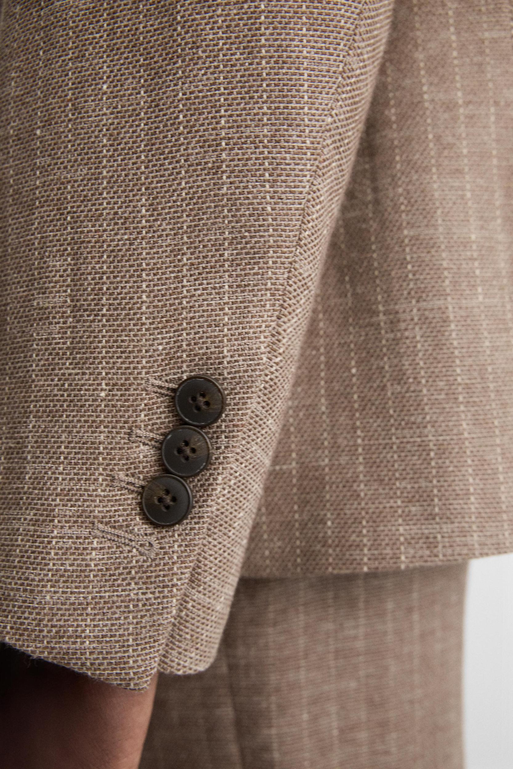 STRIPED TEXTURED SUIT BLAZER Product Image