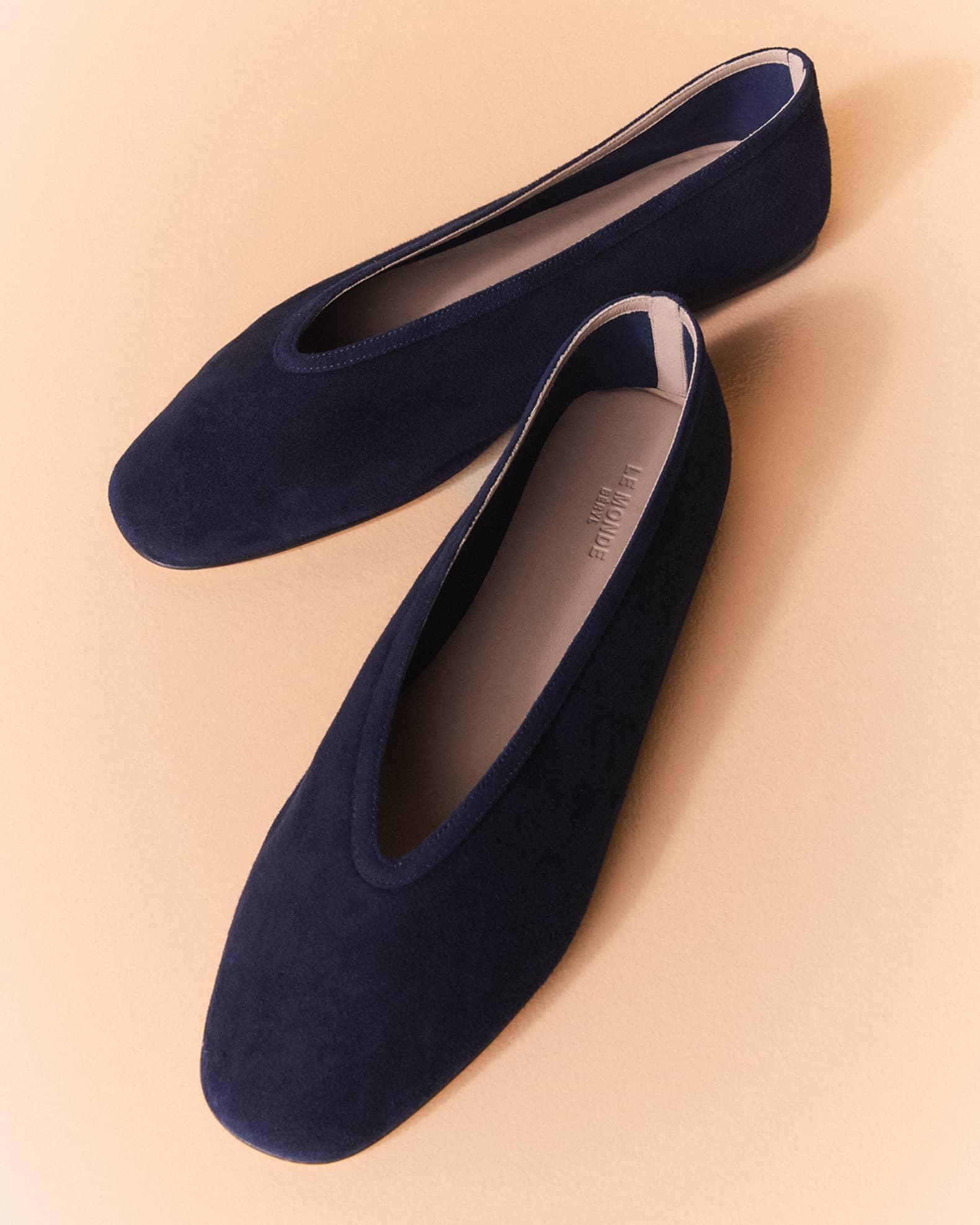 Luna Suede Ballerina Slippers Product Image