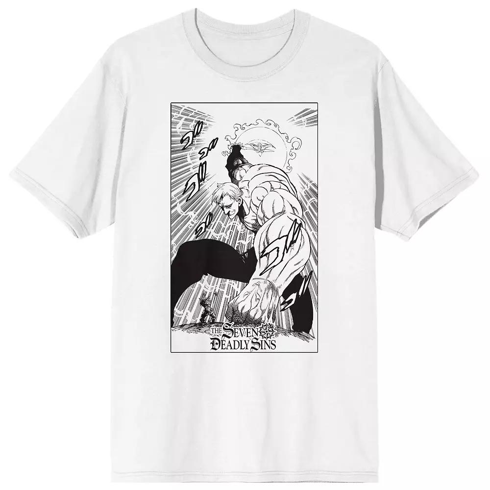 Men's Seven Deadly Sins Manga Short Sleeve Graphic Tee, Size: XXL, White Product Image