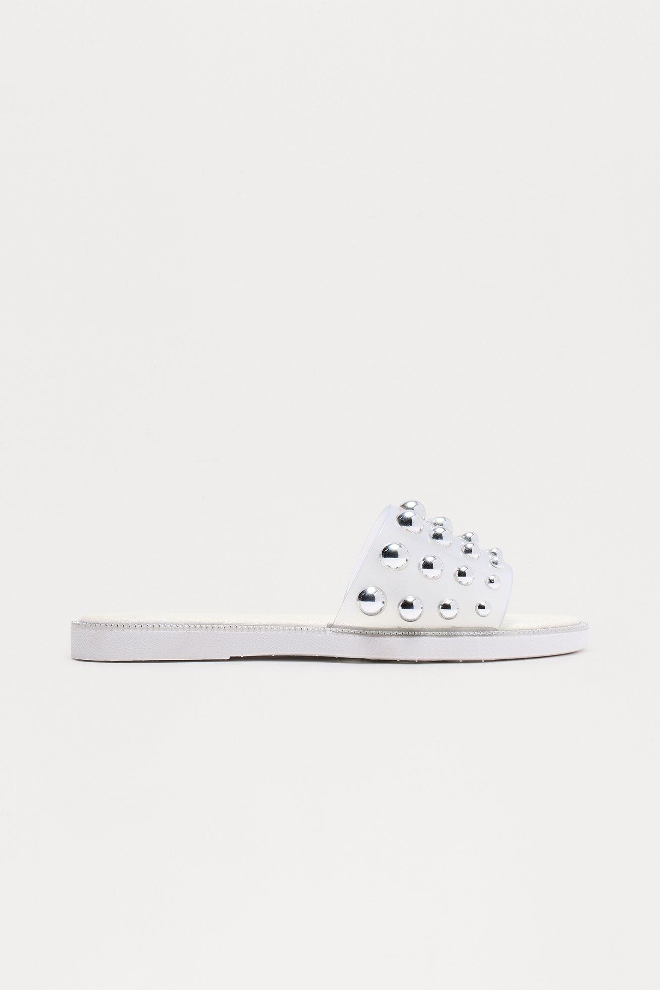 Lessa Studded Sandals - White Product Image