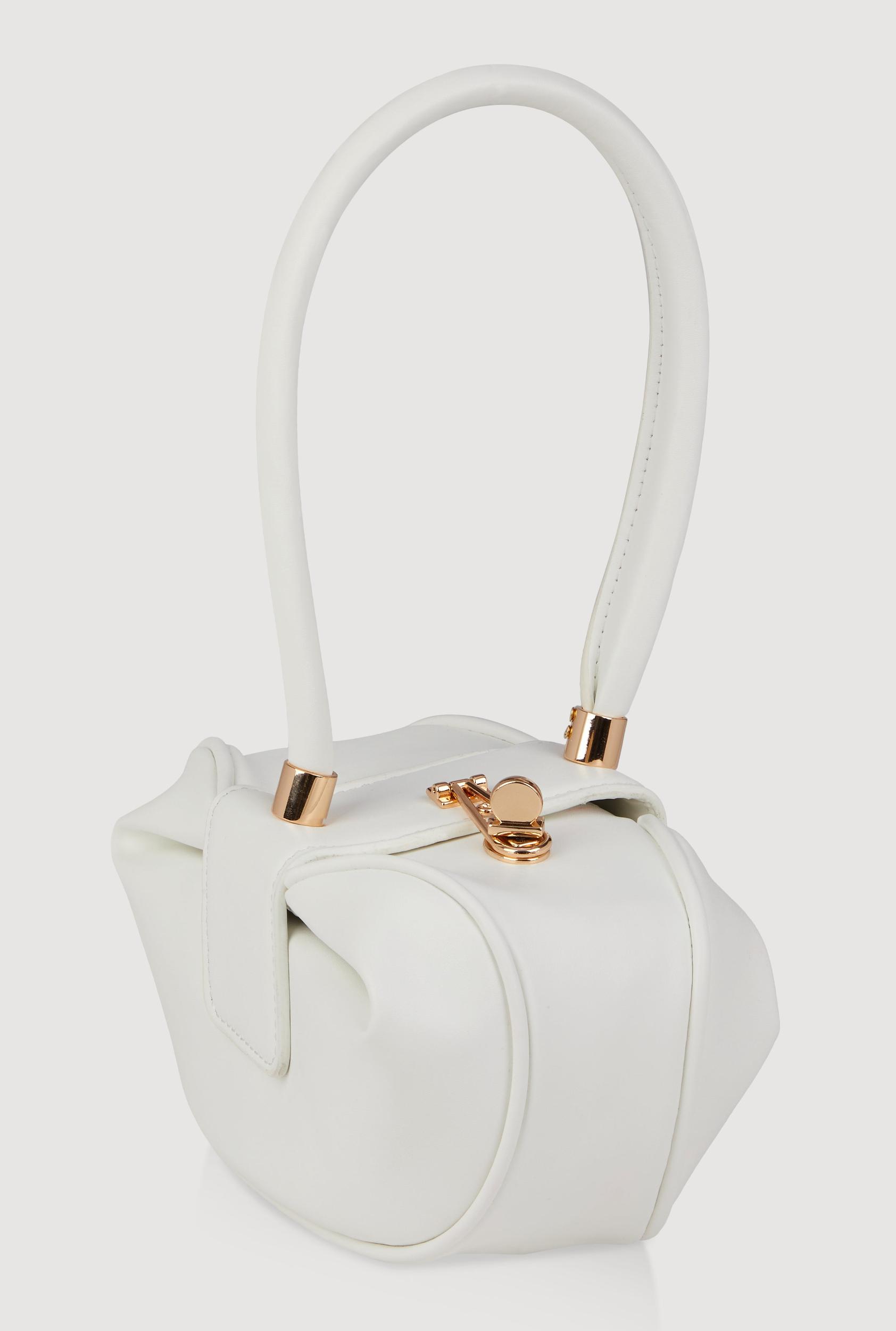 Sleek Metallic Detail Faux Leather Wristlet Handbag Unisex Product Image