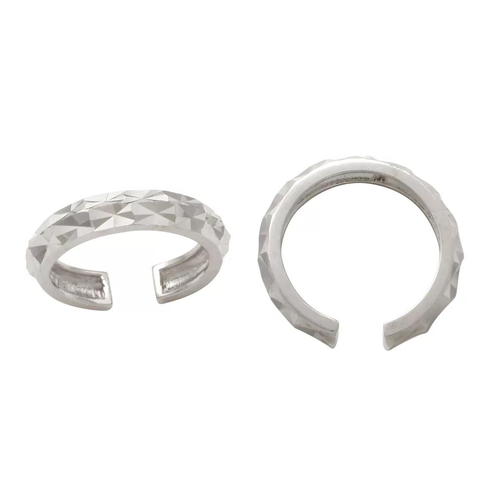 Amella Jewels Sterling Silver Diamond Cut Ear Cuff, Women's Product Image