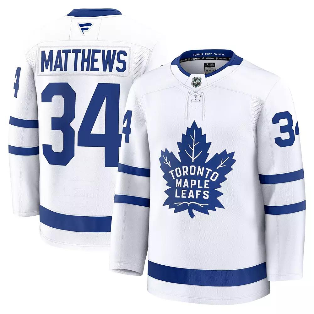 Men's Fanatics Auston Matthews White Toronto Maple Leafs Away Premium Jersey, Size: 52, Mpl White Product Image
