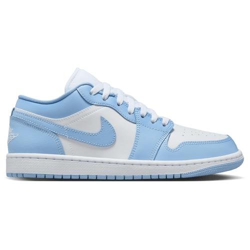 Jordan Womens Jordan AJ 1 Low - Womens Basketball Shoes White/Aluminum Product Image