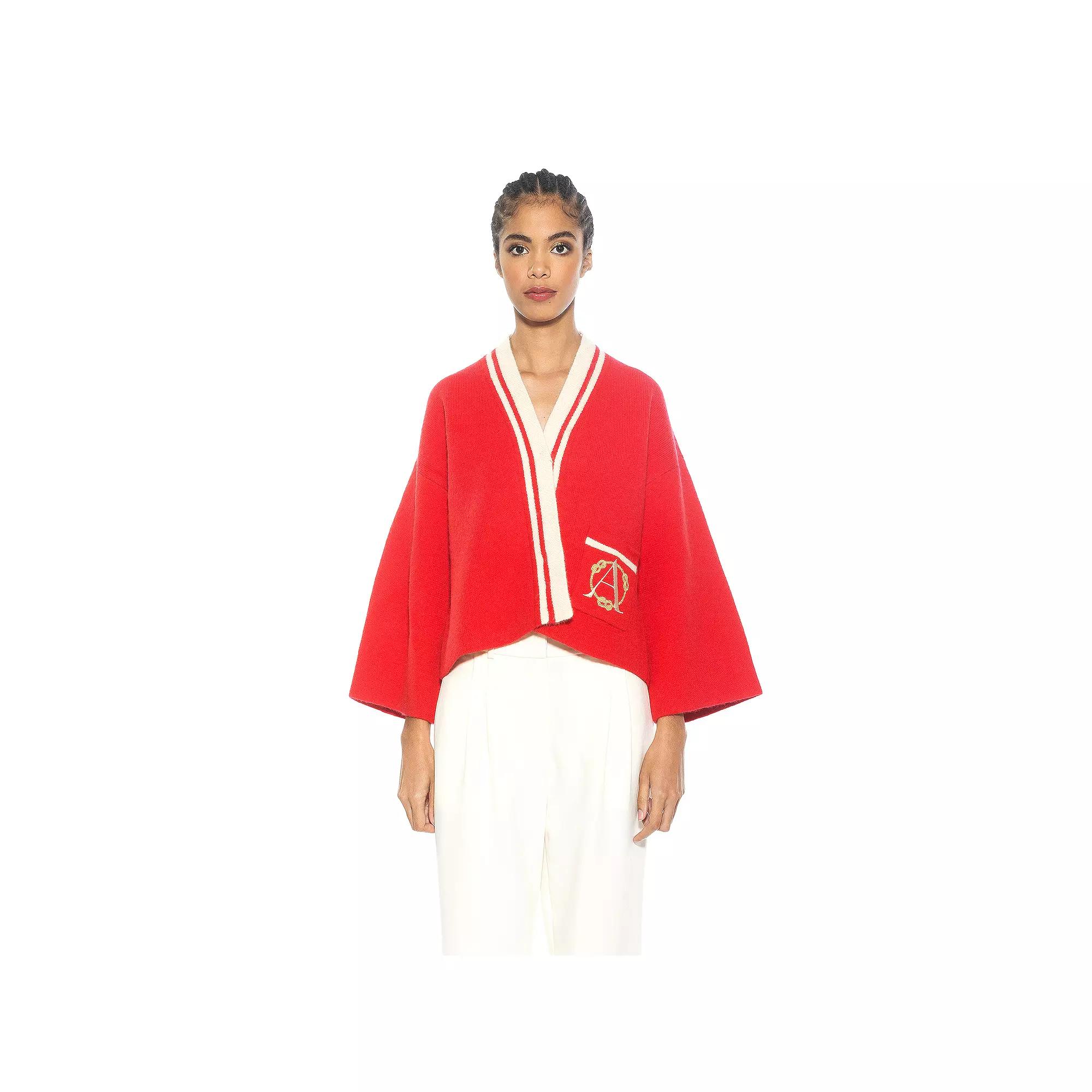 Women's ALEXIA ADMOR Gabbi Nautical Stripe Knit Short Jacket,  Product Image