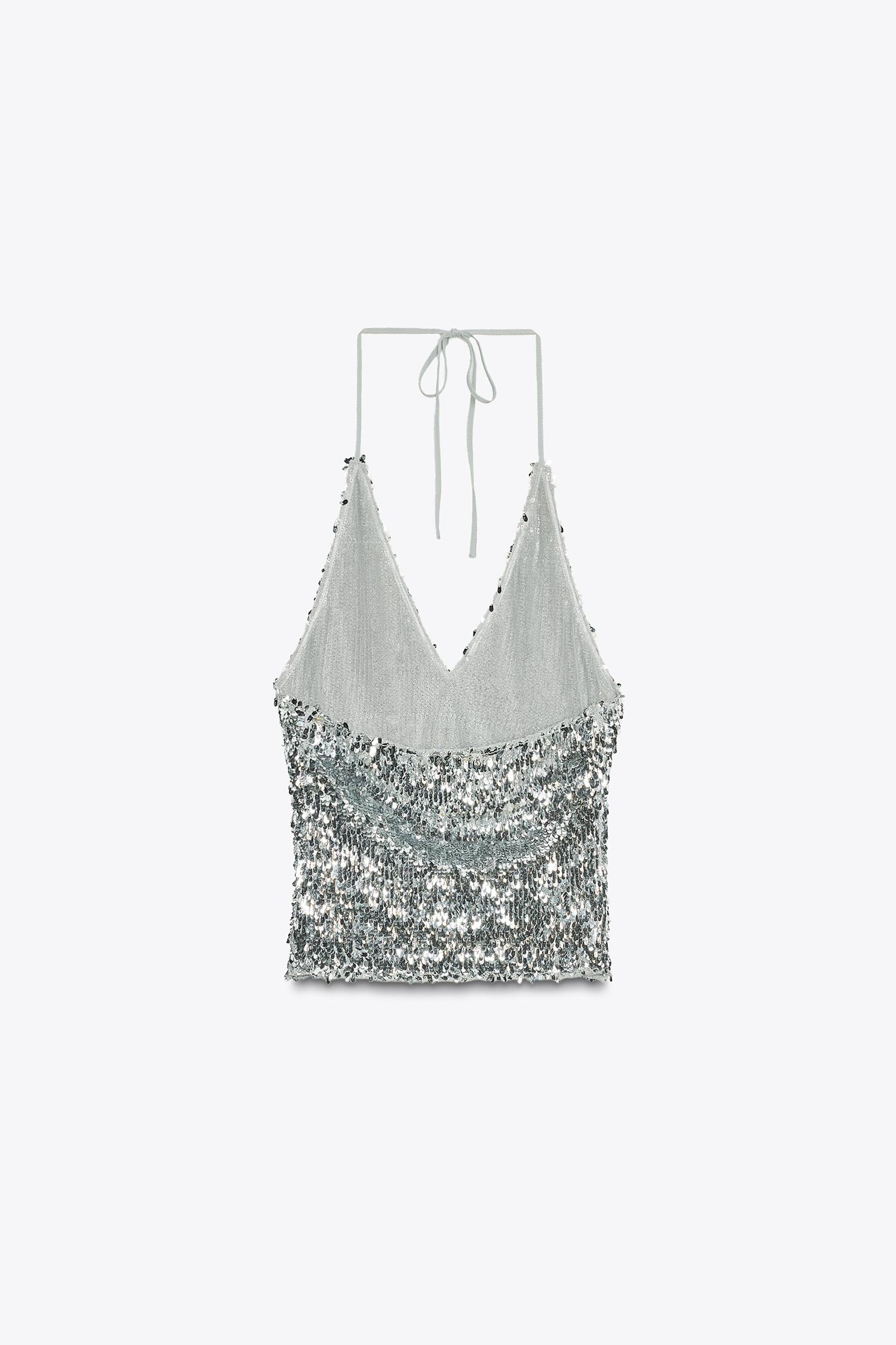 SEQUIN HALTER TOP Product Image