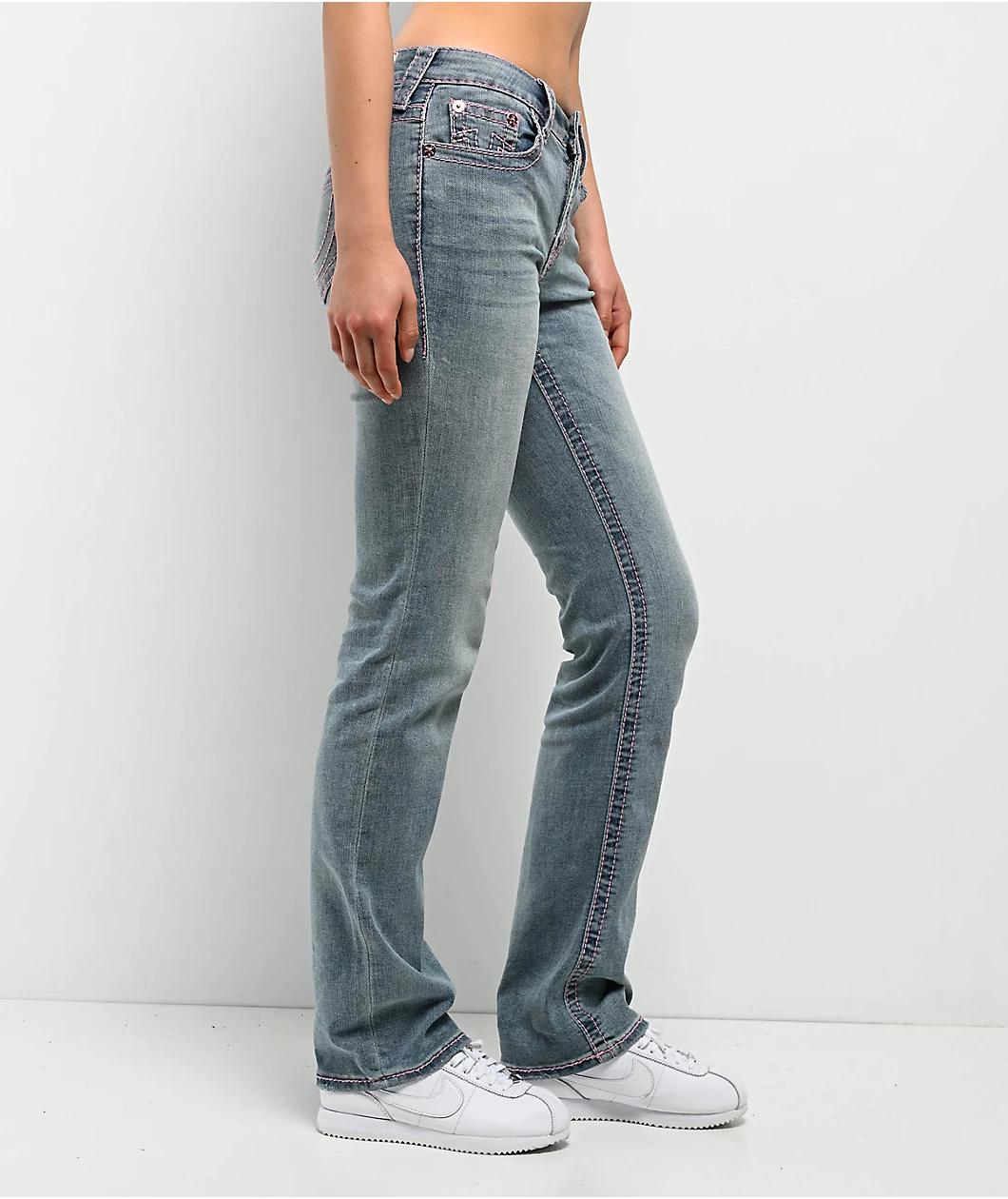 True Religion Billie Big T California Poppy Mid Rise Jeans Product Image
