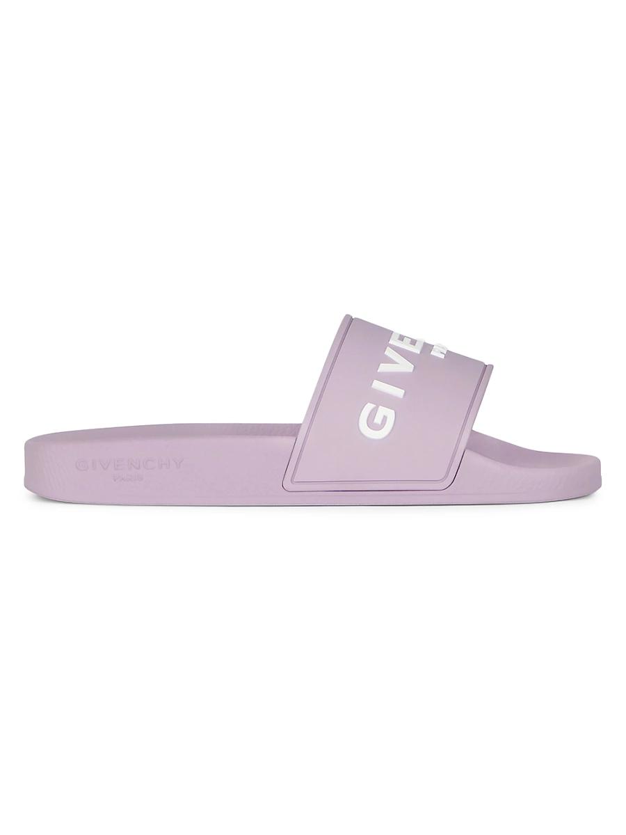 Womens Slide Flat Sandals in Rubber Product Image