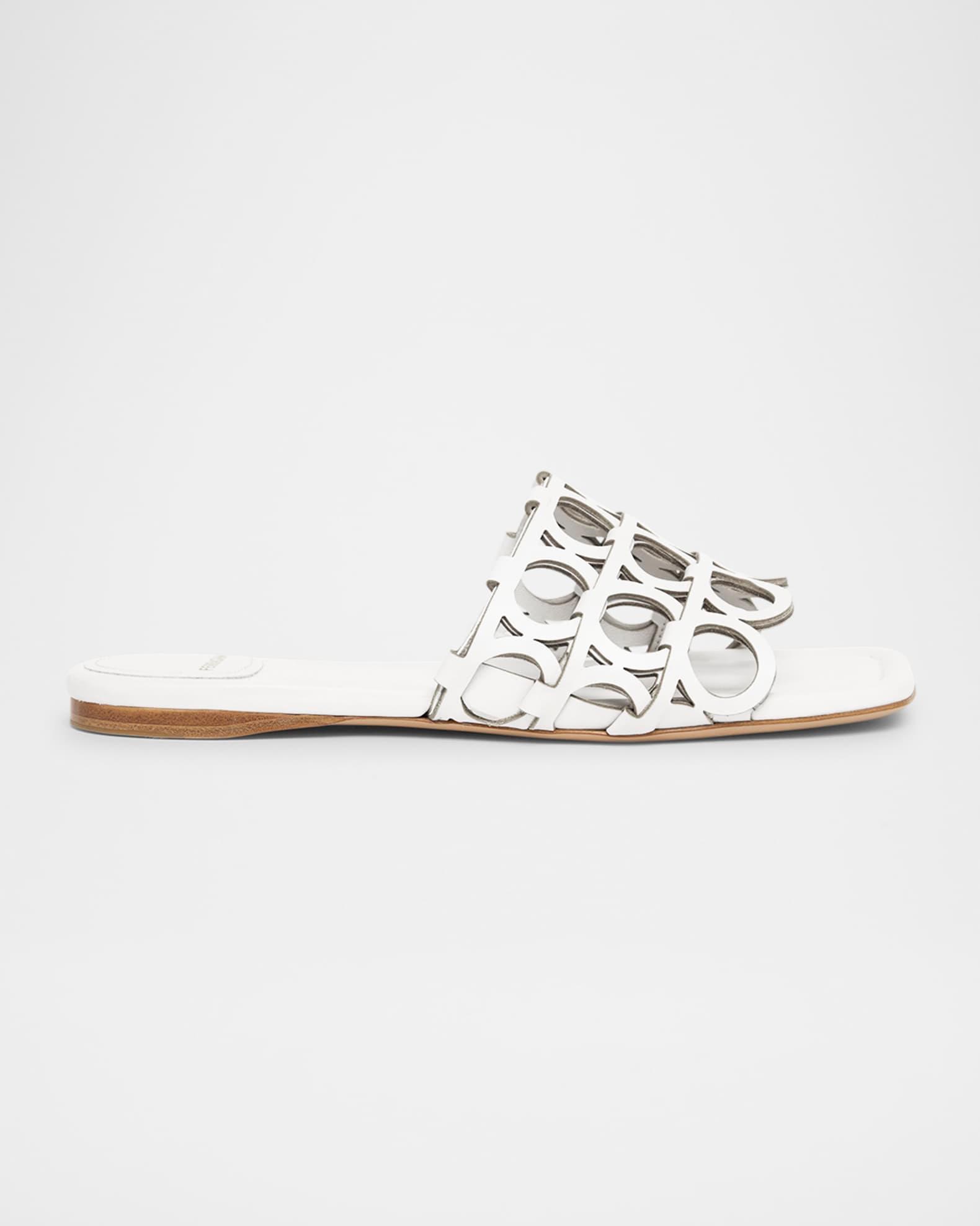 Erne Leather Gancini Link Slide Sandals Product Image