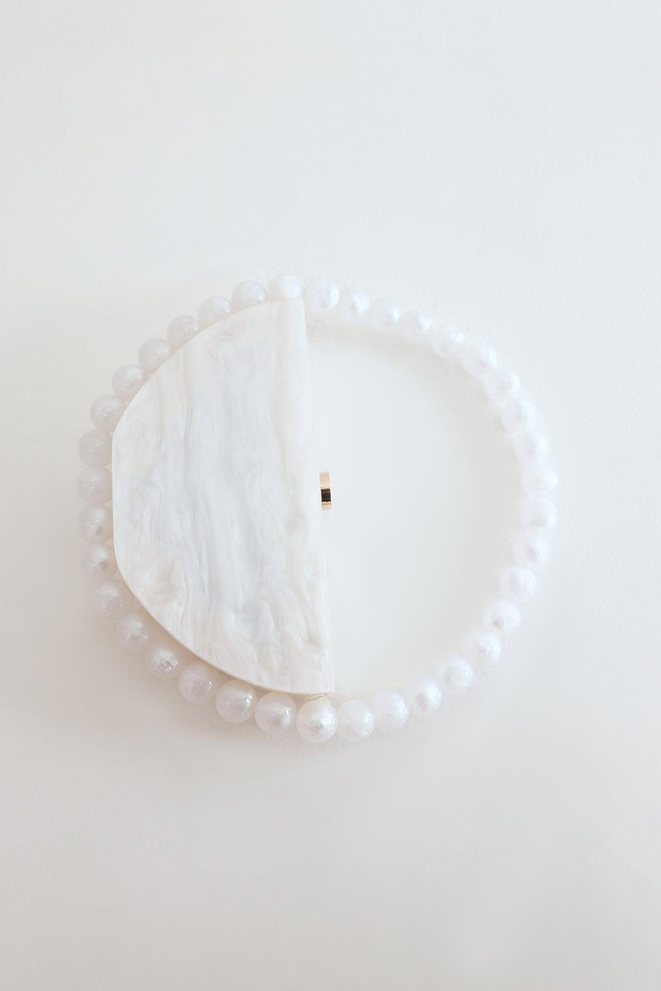 Bayside Clutch White Product Image