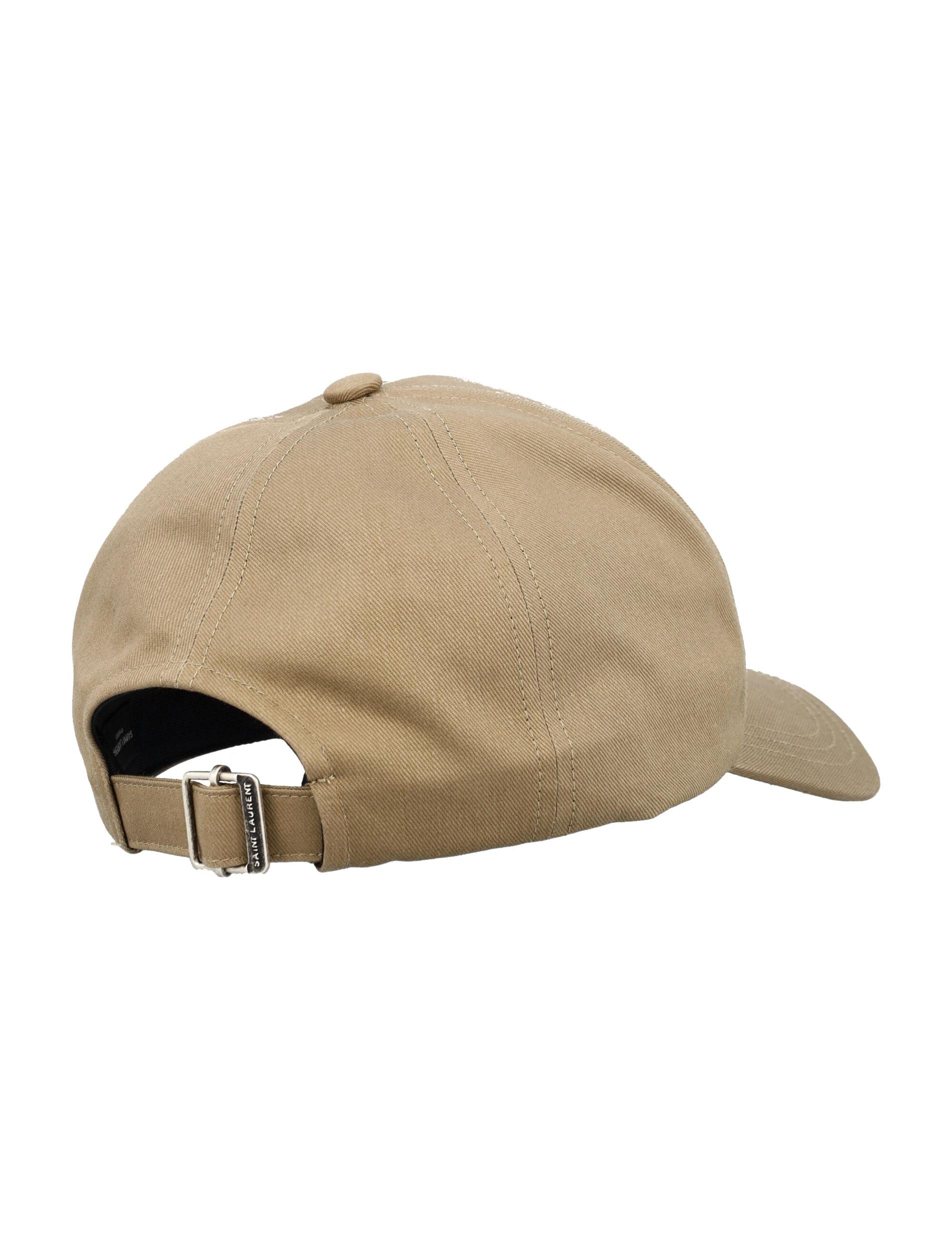 SAINT LAURENT Cotton And Linen Baseball Cap Men In Multicolor Product Image