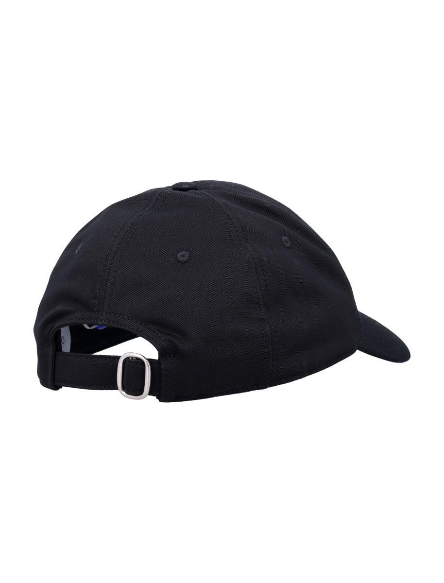 OFF-WHITE Arrow Brand-embroidered Cotton-twill Baseball Cap In Black White Product Image