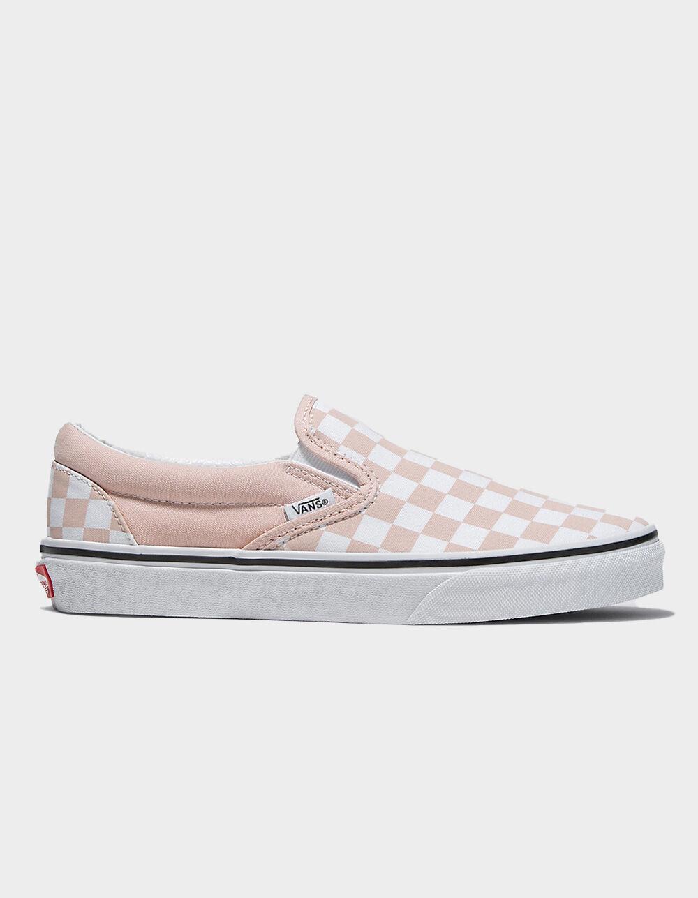 VANS Checkerboard Classic Womens Slip-On Shoes - ROSE Product Image