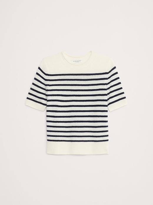 Lightweight Cashmere Short-Sleeve Sweater Product Image