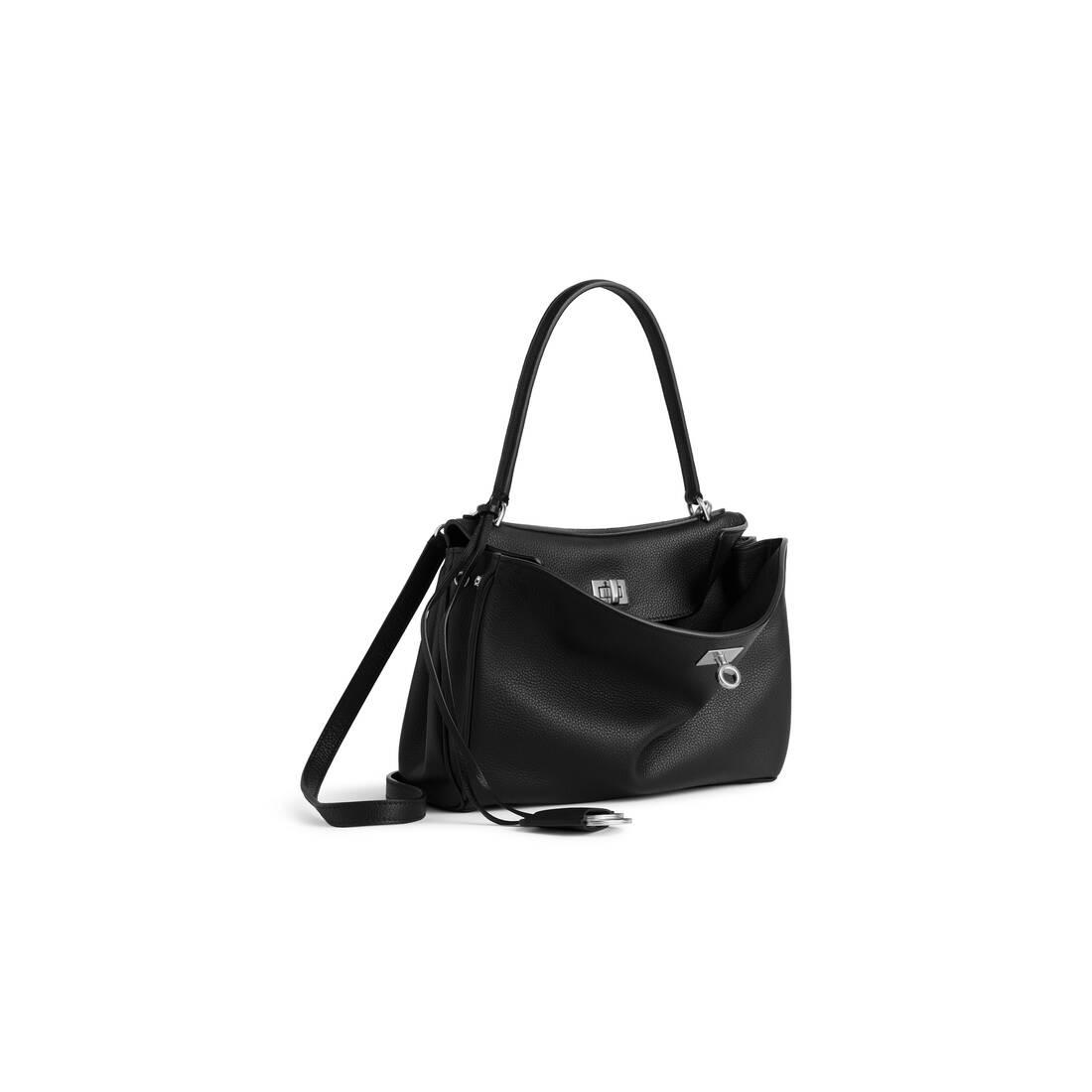 Women's Rodeo Handbag Small Grained Calfskin in Black Product Image