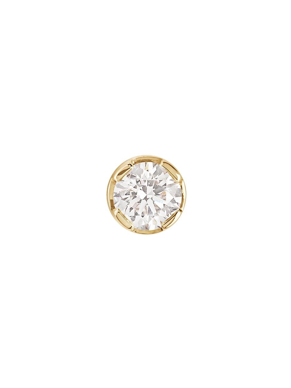Womens Diamant 18K Yellow Gold & Diamond Stud Earring Product Image