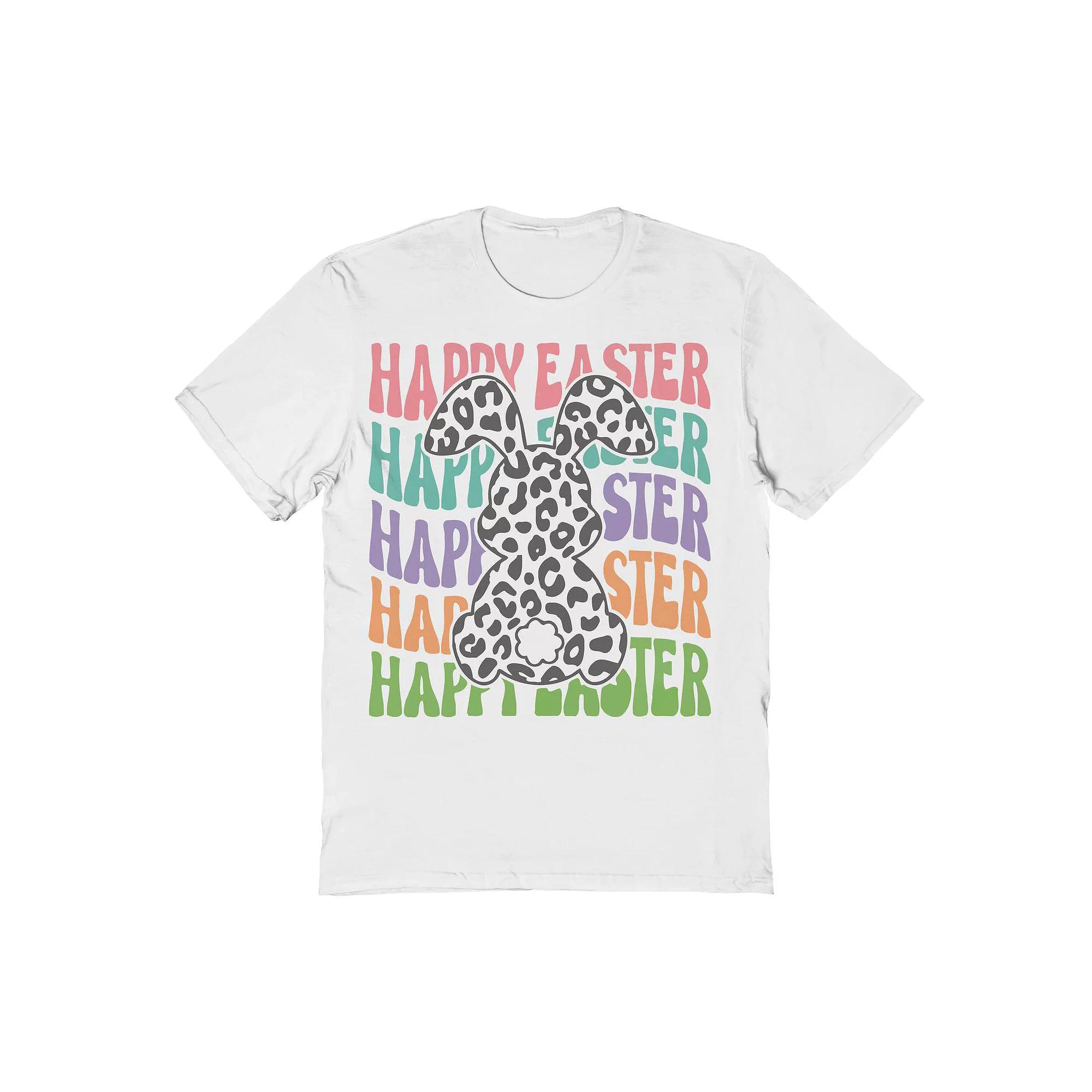 Men's Happy Easter Pattern Graphic Tee, Adult Unisex,  Product Image