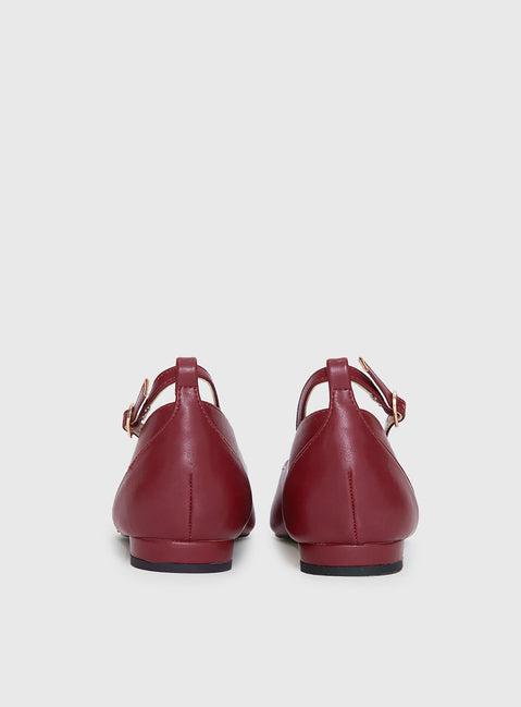 Oliny Ballet Flats Burgundy Product Image