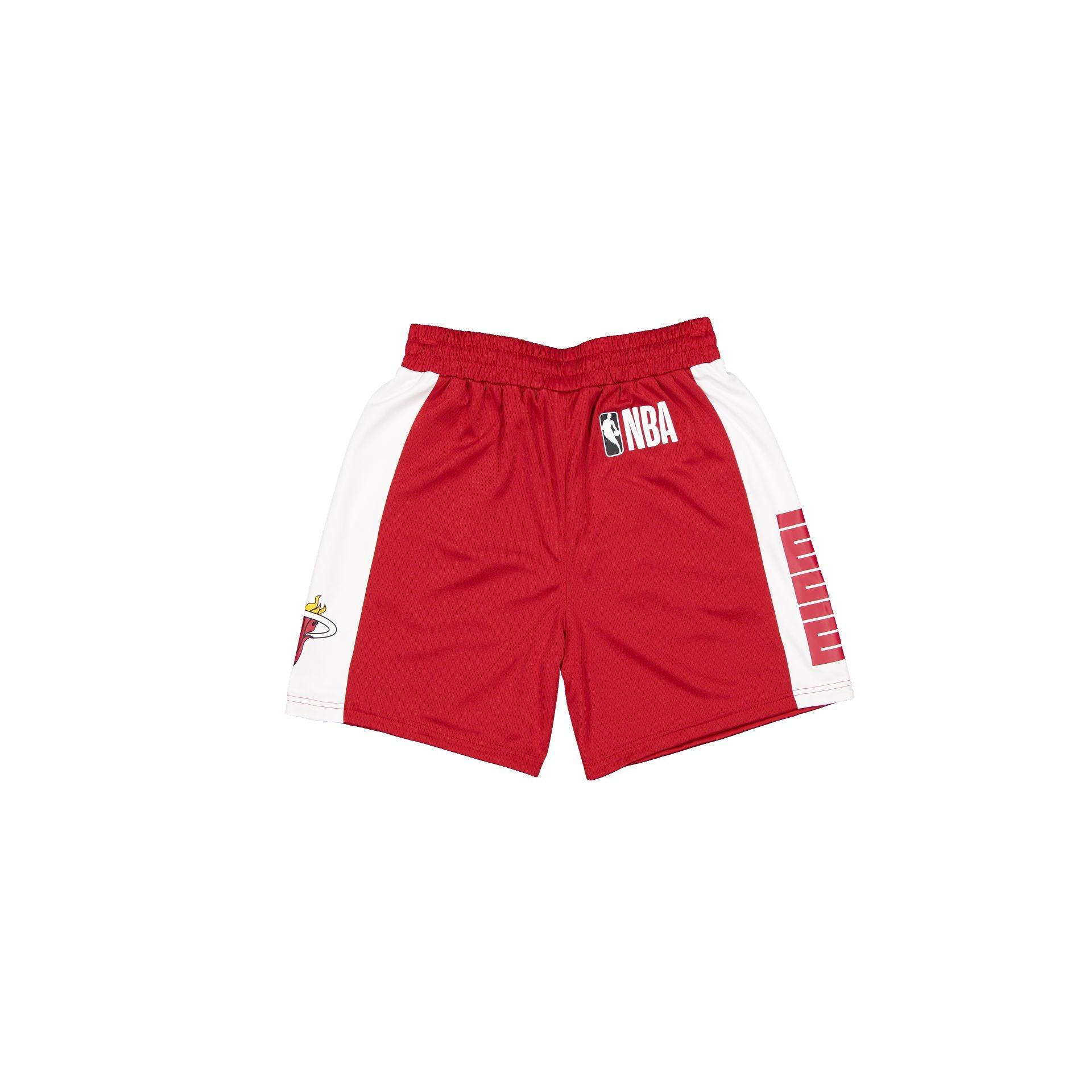 Miami Heat Red Graphic Mesh Shorts Male Product Image