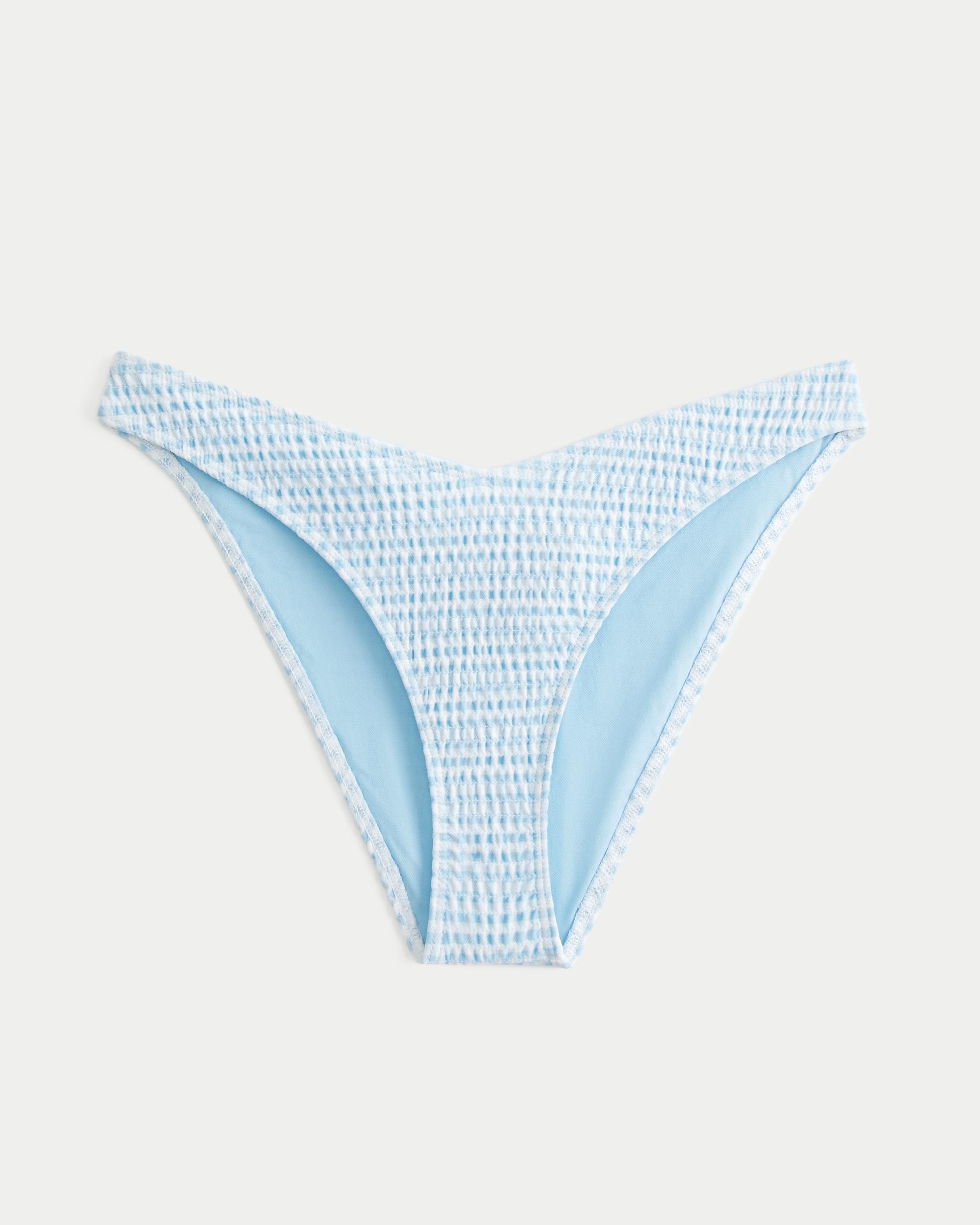 Smocked High-Leg Cheeky Bikini Bottom Product Image