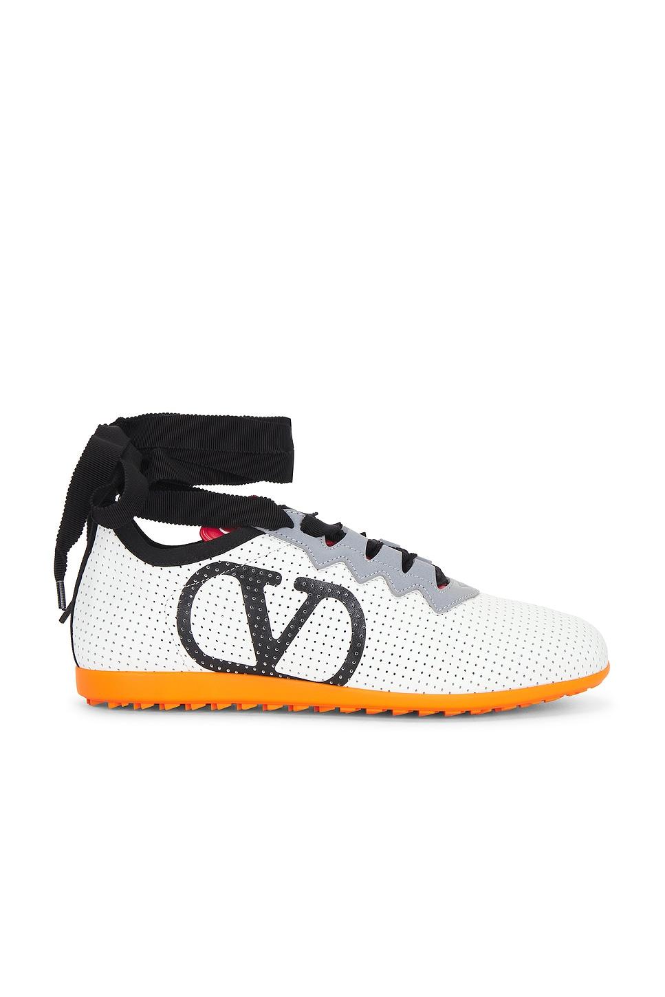VALENTINO GARAVANI Chromathon Low-top Sneakers In Perforated Leather In Multi Product Image