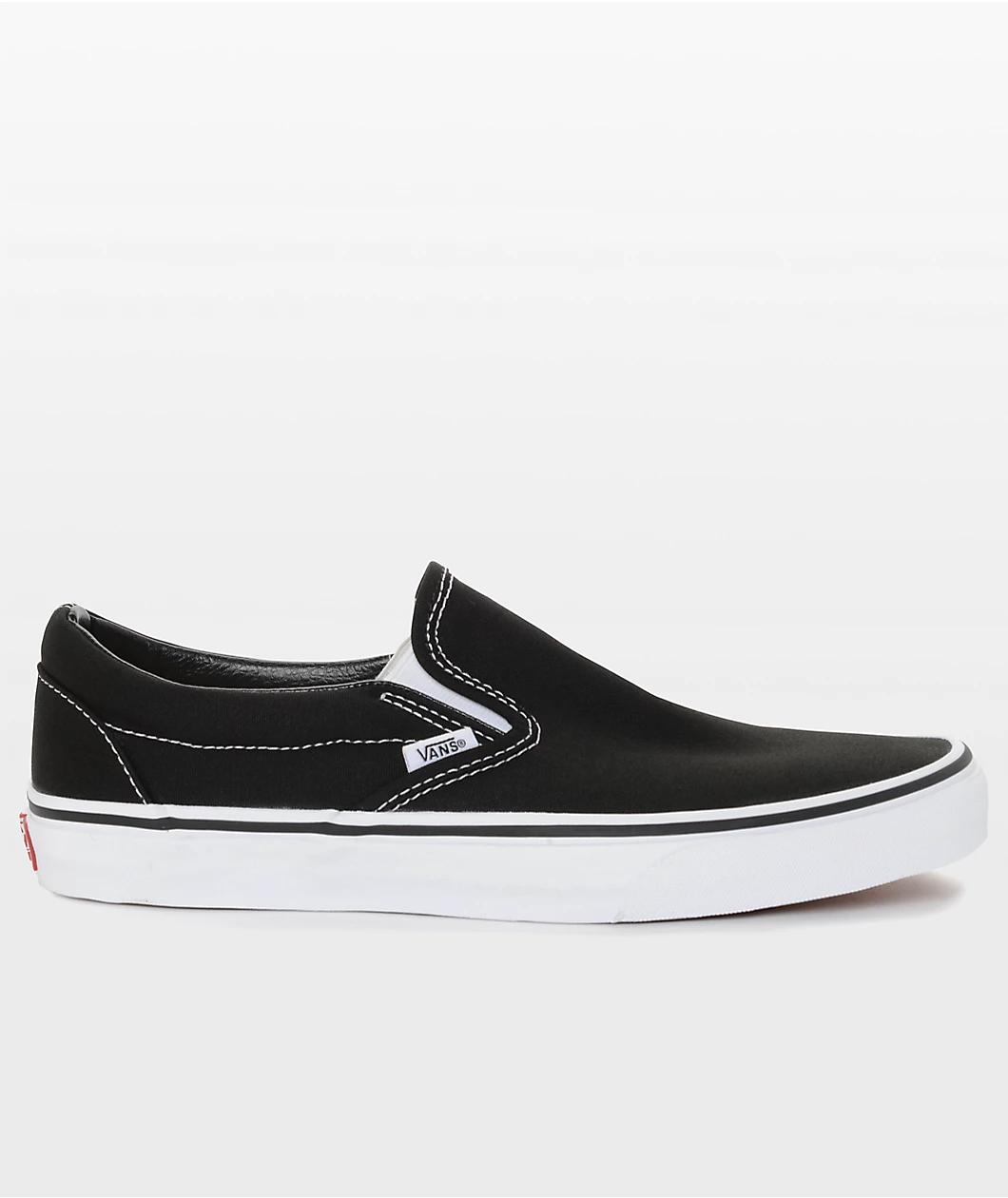 Vans Classic Slip On Black & White Shoes Product Image