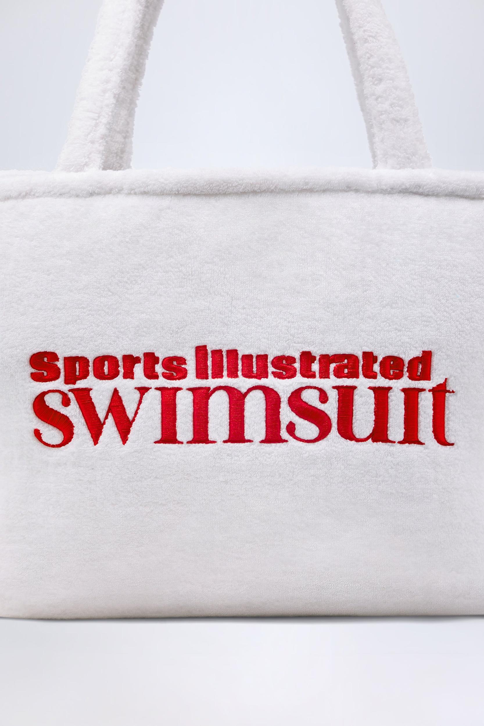 Towelling Tote Bag in White Product Image