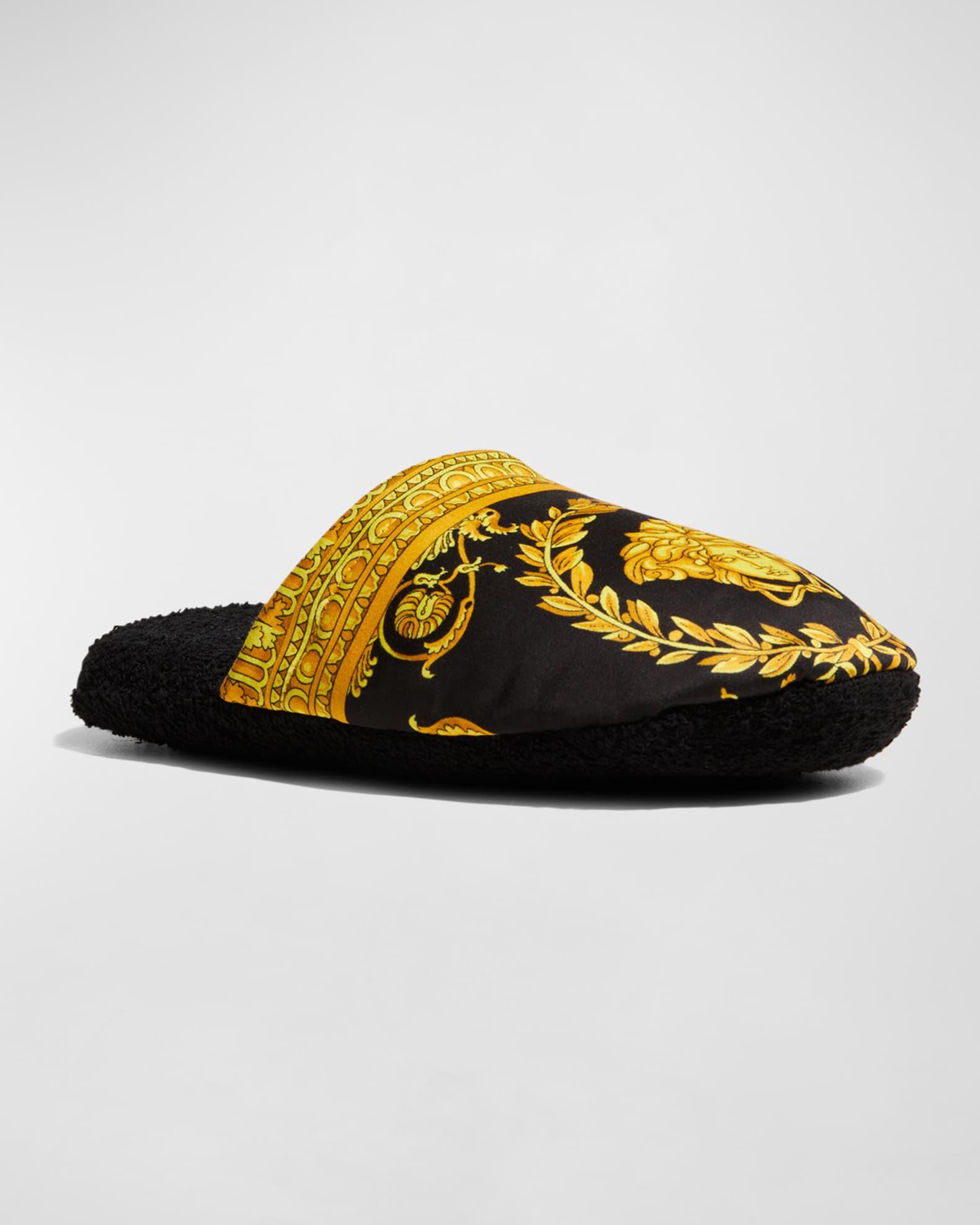 Men's Barocco-Print Mule Slippers Product Image