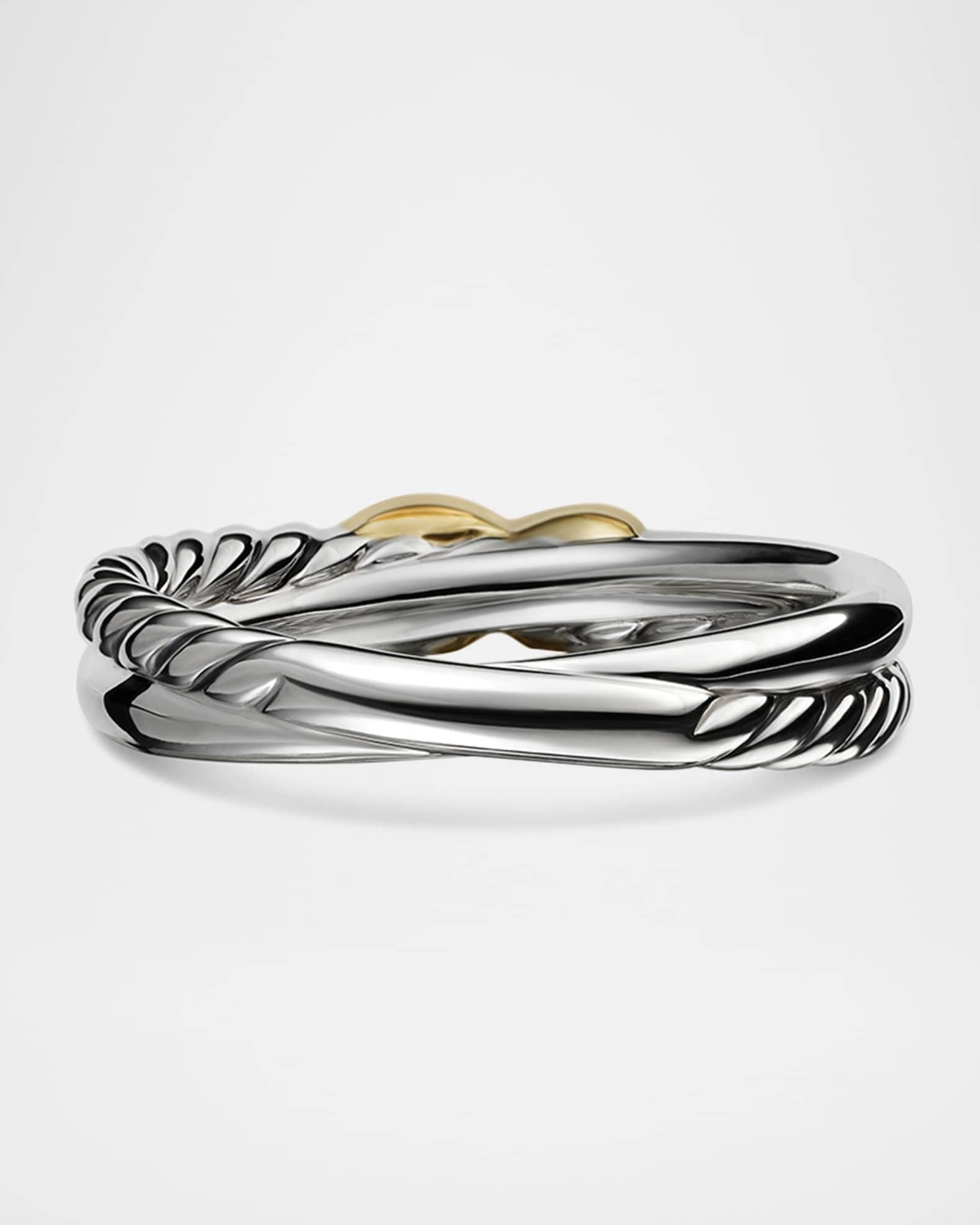 Womens Petite X Ring in Sterling Silver Product Image