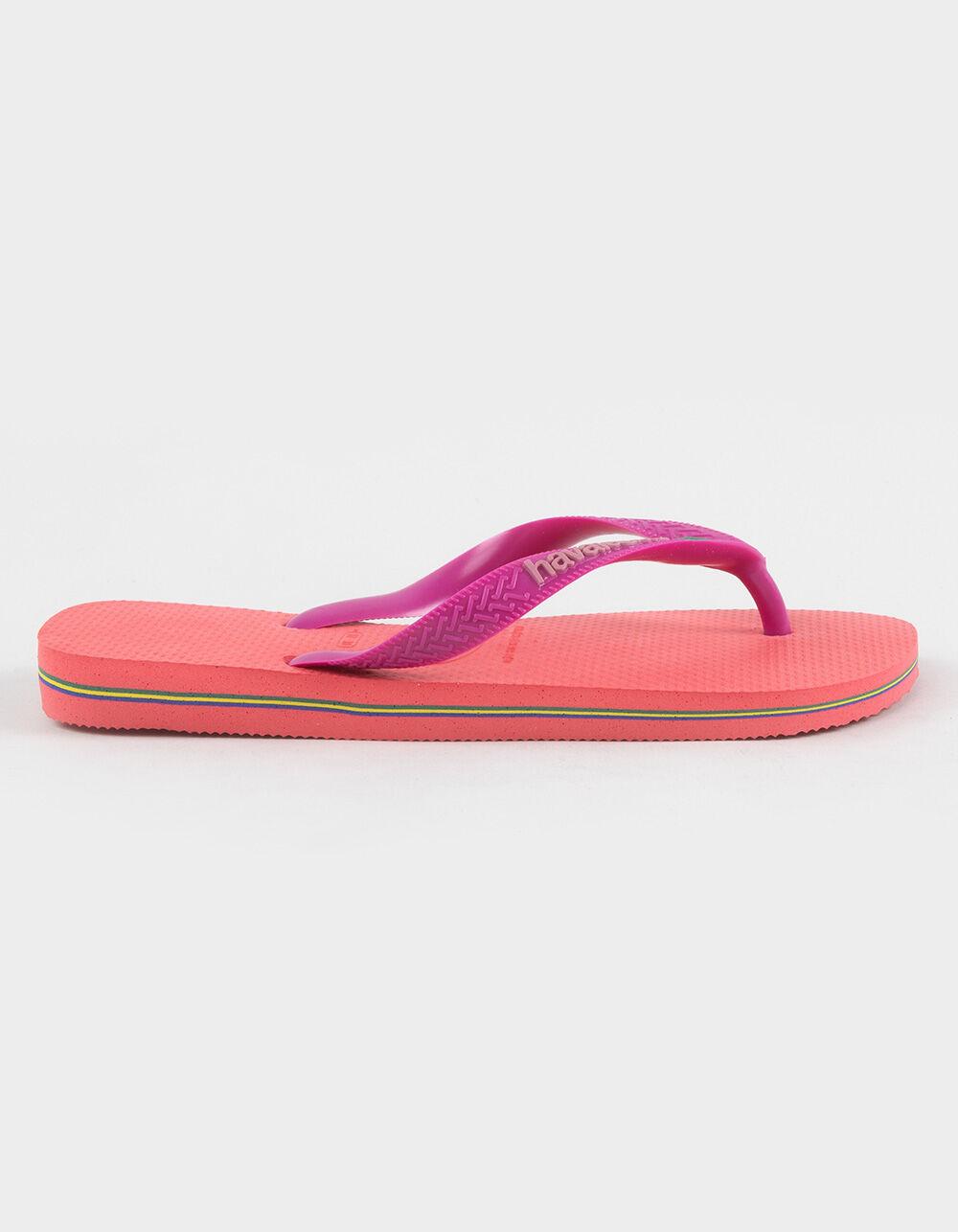 HAVAIANAS Brazil Logo Womens Flip Flops - CORAL Product Image