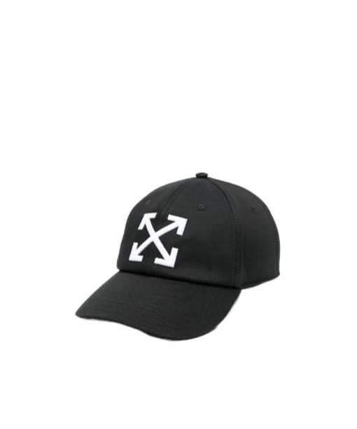 OFF-WHITE Arrow Brand-embroidered Cotton-twill Baseball Cap In Black White Product Image