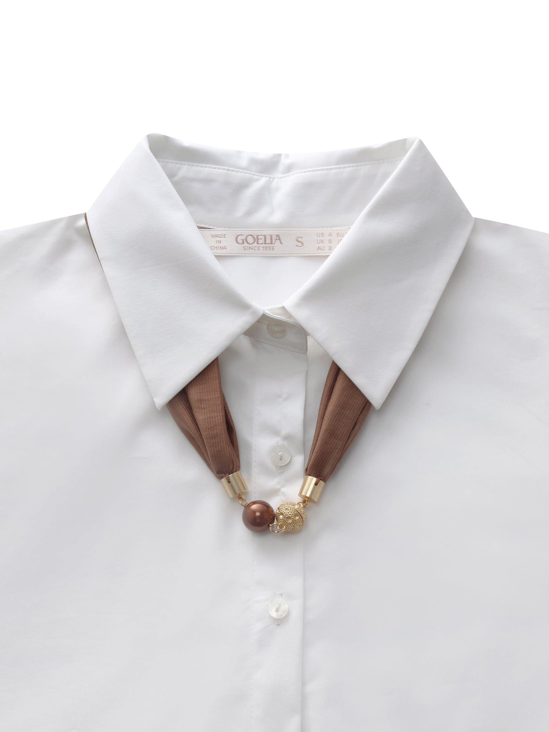 Shirt Dress And Adjustable Waist Skirt Two-Piece Set Product Image