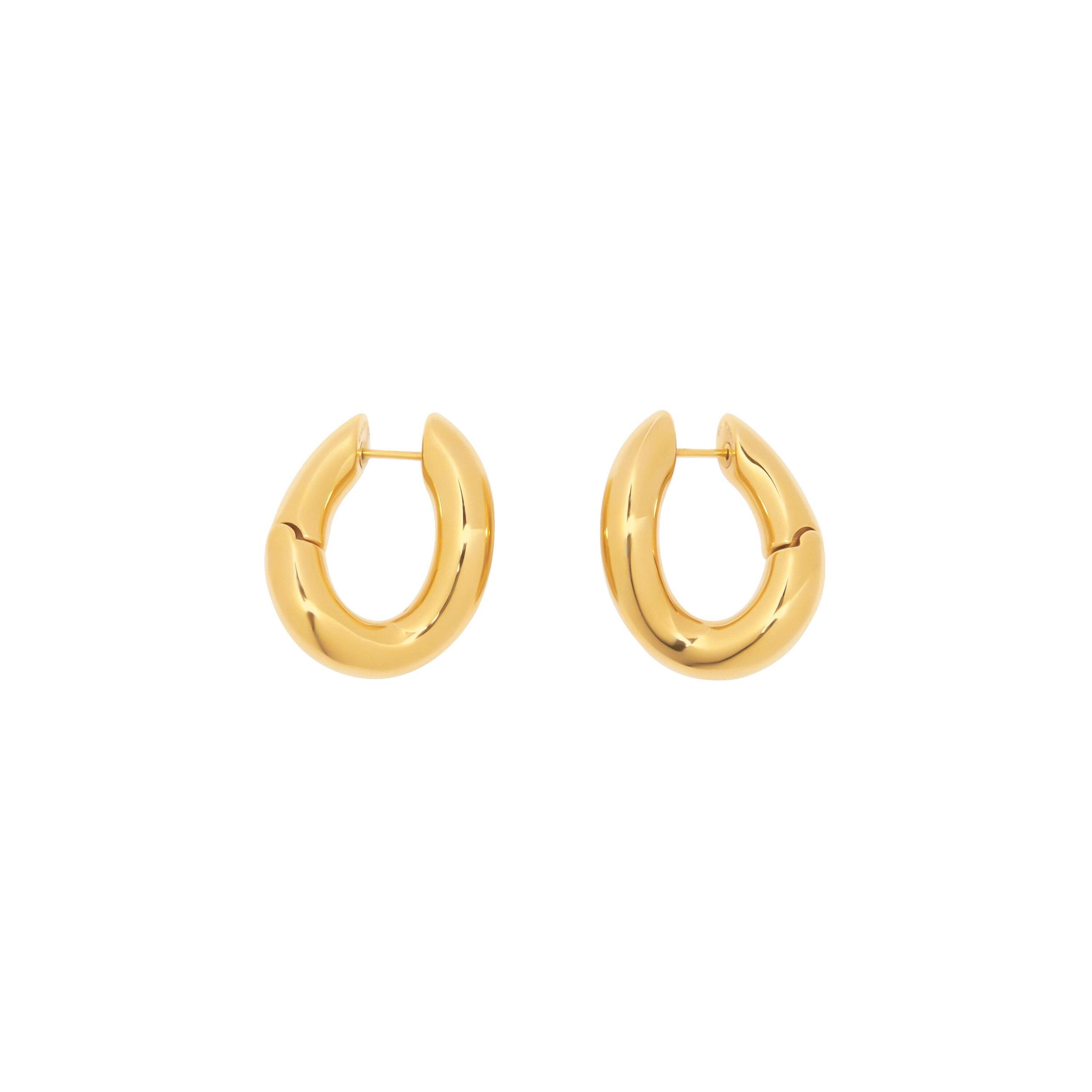 Women's Loop Earrings in Gold Product Image